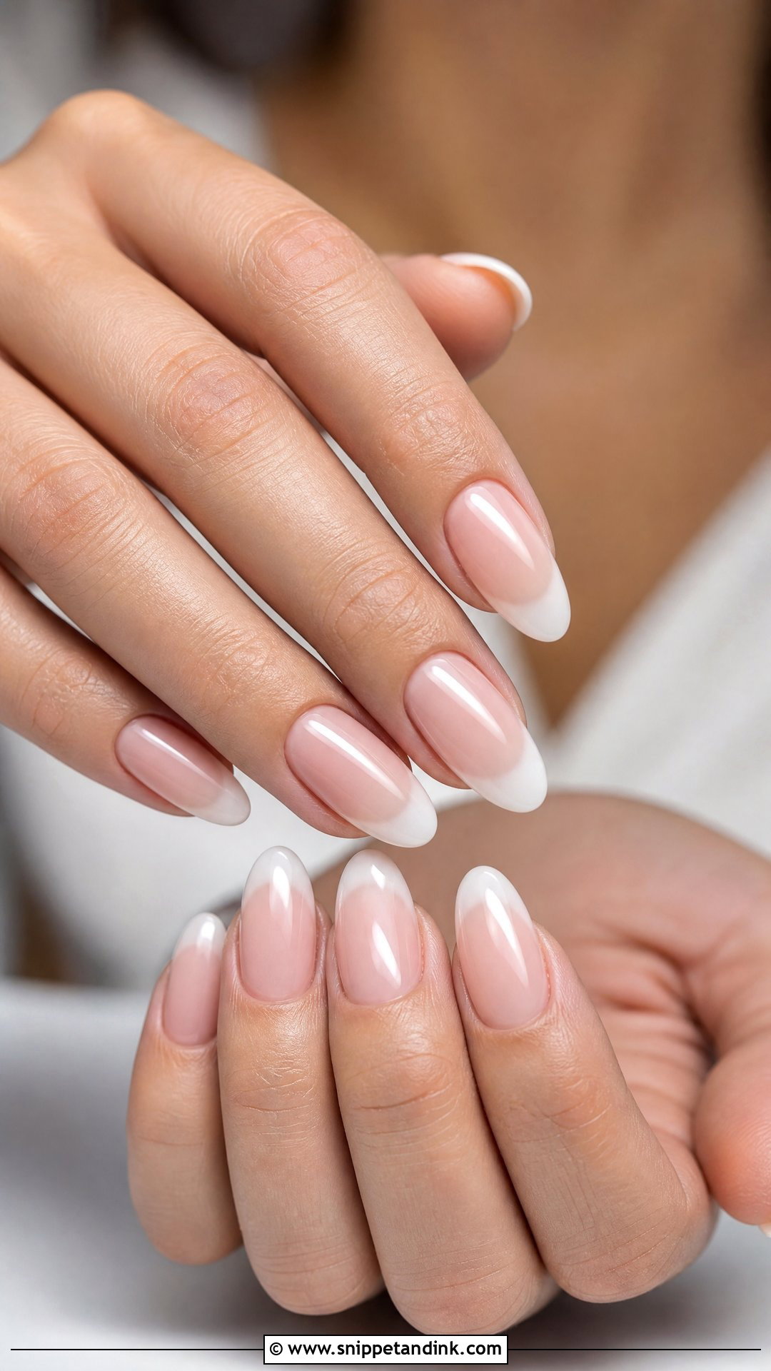 Natural Wedding Nails With Milky French Tips - Snippet and Ink - 25 Natural Wedding Nails