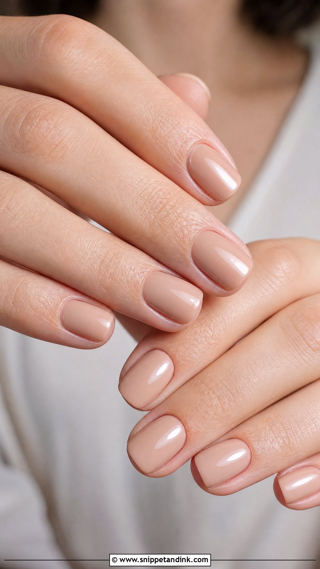 Natural Wedding Nails With Nude Gloss - Snippet and Ink - 25 Natural Wedding Nails