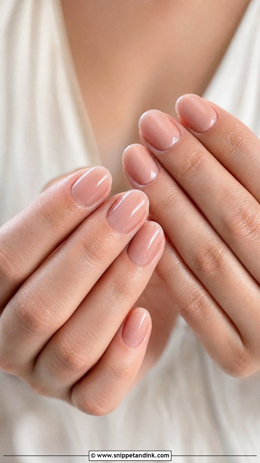 Natural Wedding Nails With Oval Shape - Snippet and Ink - 25 Natural Wedding Nails