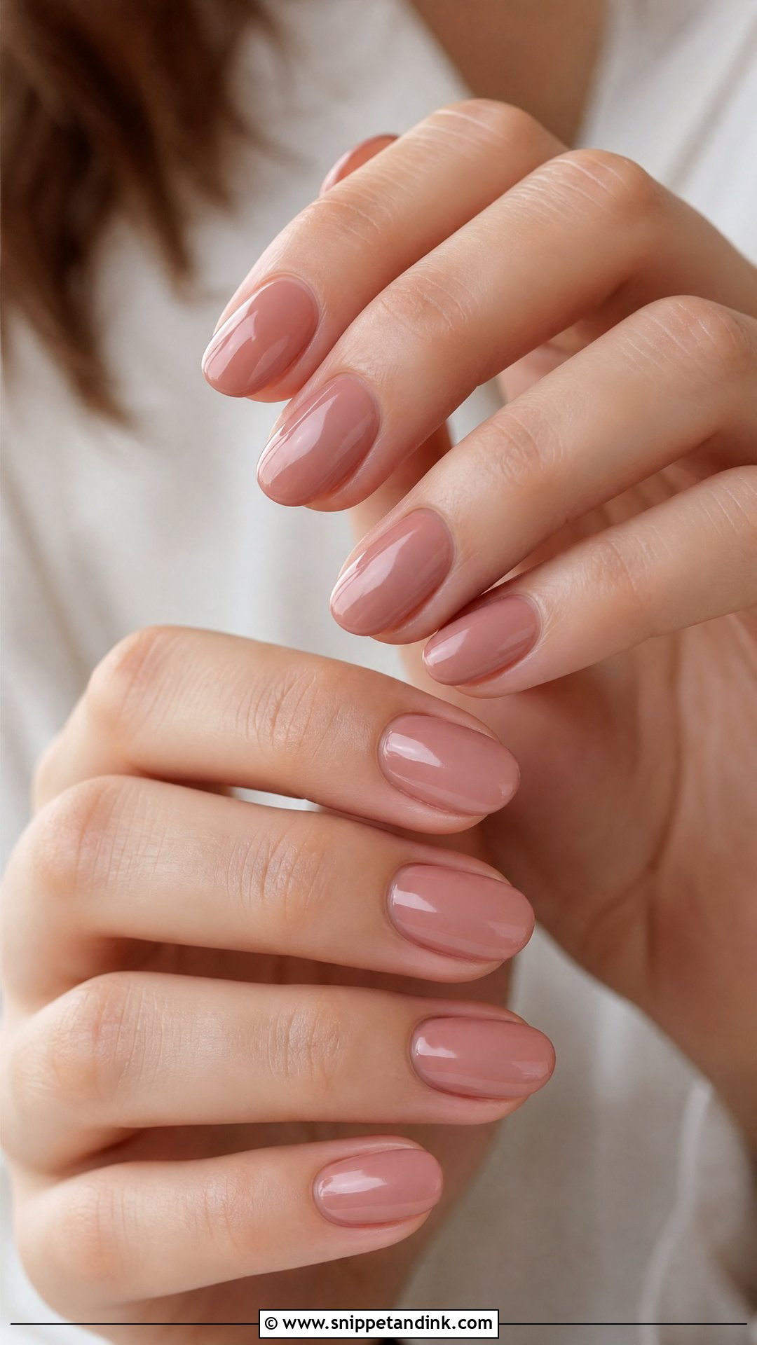 Natural Wedding Nails With Rose Beige Polish - Snippet and Ink - 25 Natural Wedding Nails