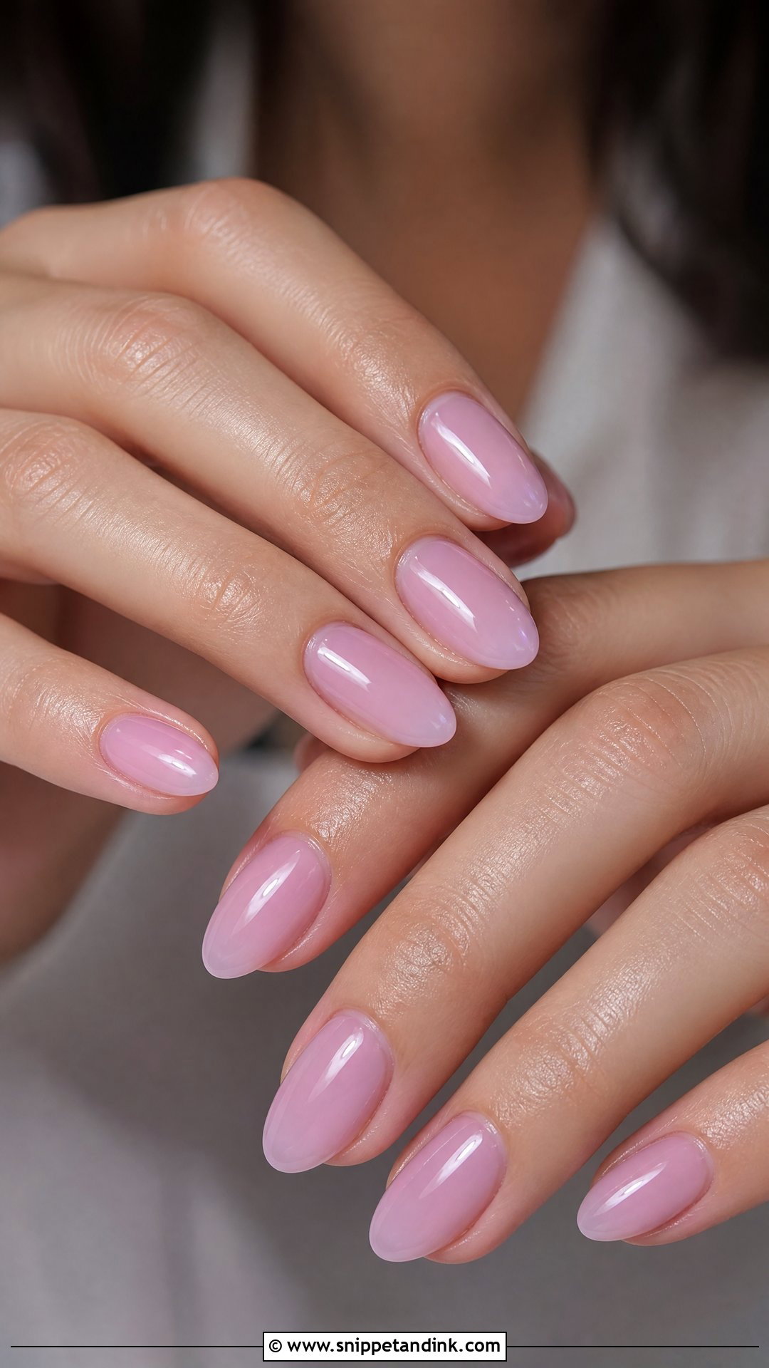 Natural Wedding Nails With Sheer Lavender Pink - Snippet and Ink - 25 Natural Wedding Nails
