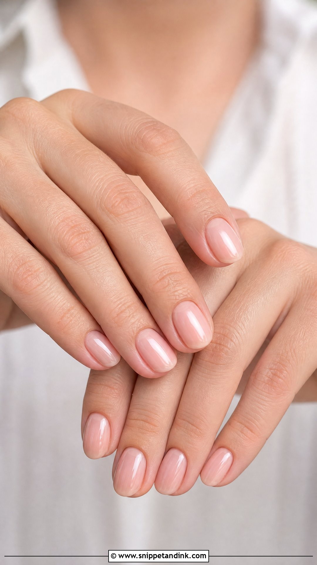 Natural Wedding Nails With Sheer Pink Polish - Snippet and Ink - 25 Natural Wedding Nails