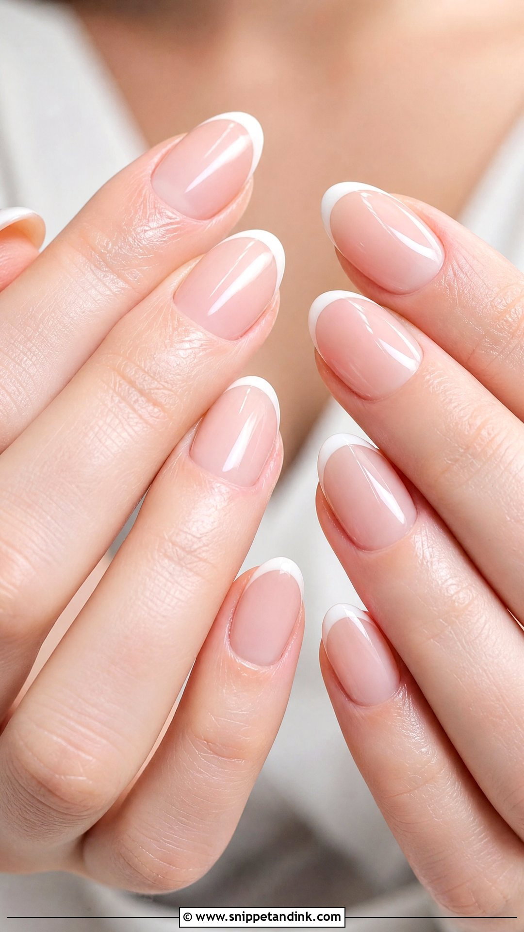 Natural Wedding Nails With Soft French Tips - Snippet and Ink - 25 Natural Wedding Nails