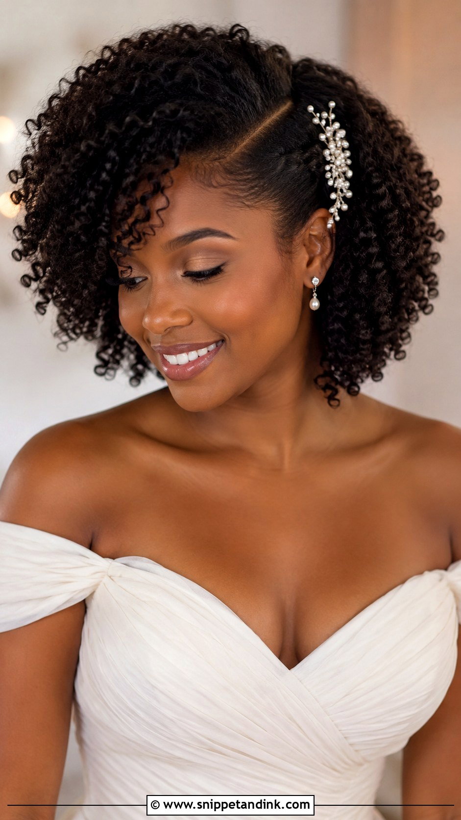 Natural Wedding Twist Out With Side Part - Snippet and Ink - 15 Natural Wedding Hair Black Women Ideas