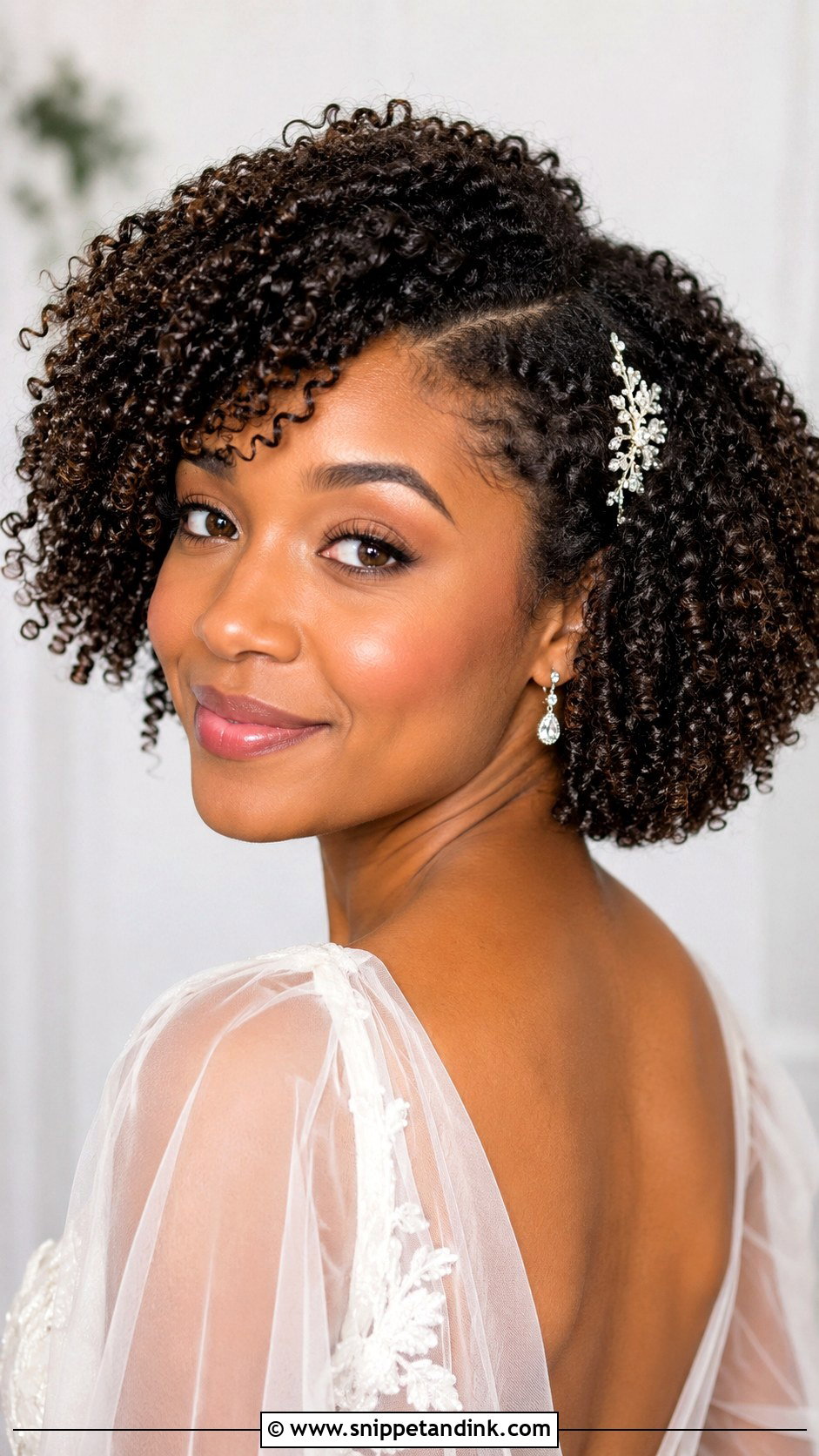 Natural Wedding Wash And Go Curls - Snippet and Ink - 15 Natural Wedding Hair Black Women Ideas