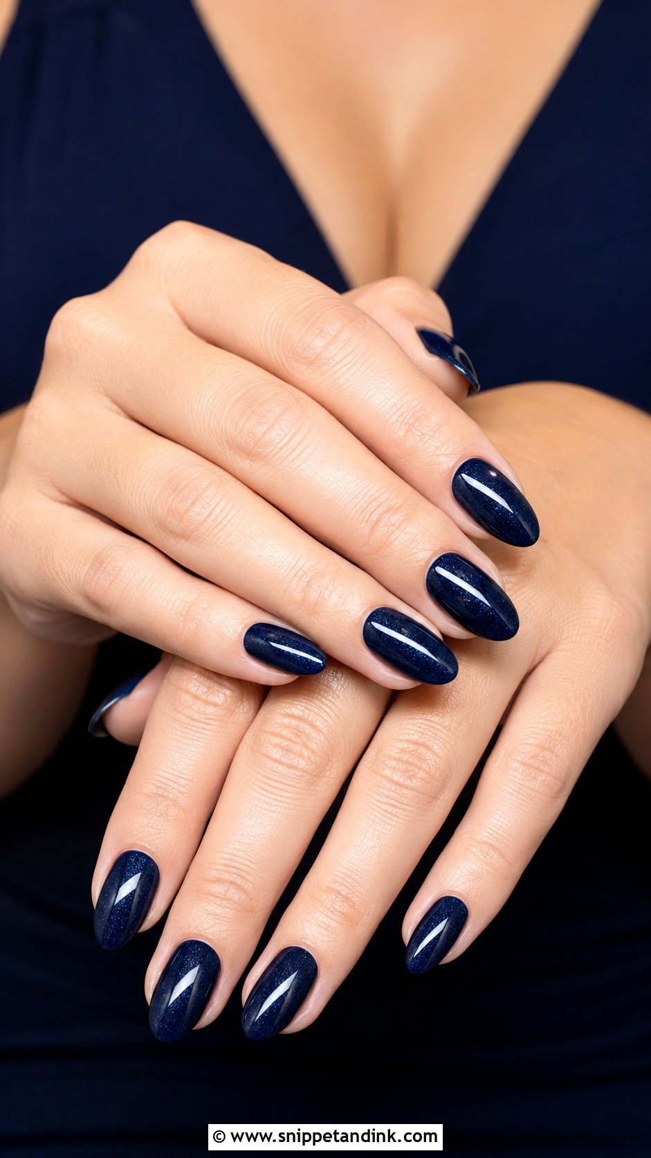 Navy Blue Fall Wedding Guest Nails - Snippet and Ink - 20 Fall Wedding Guest Nails