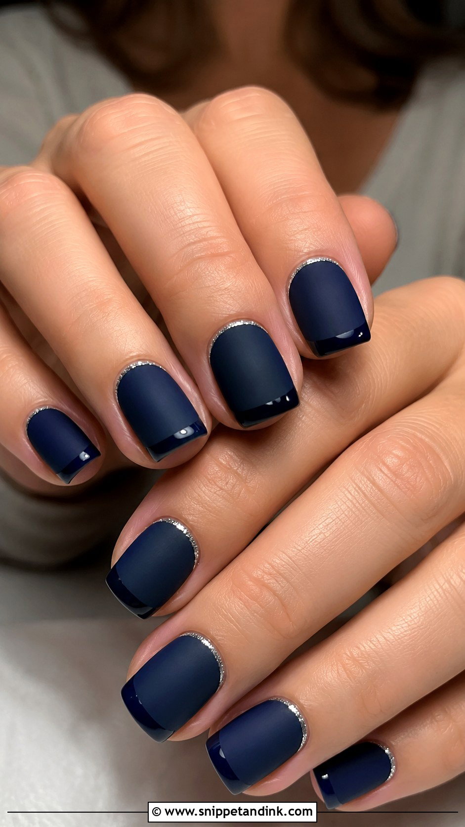 Navy Blue Matte Wedding Nails - Snippet and Ink - 20 Navy Blue Wedding Nails