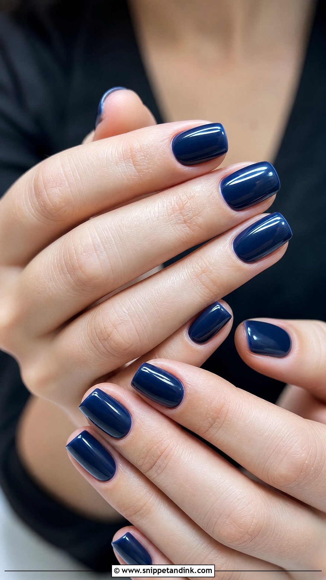 Navy Blue Nails - Snippet and Ink - 25 Classy Nails for Wedding Guest