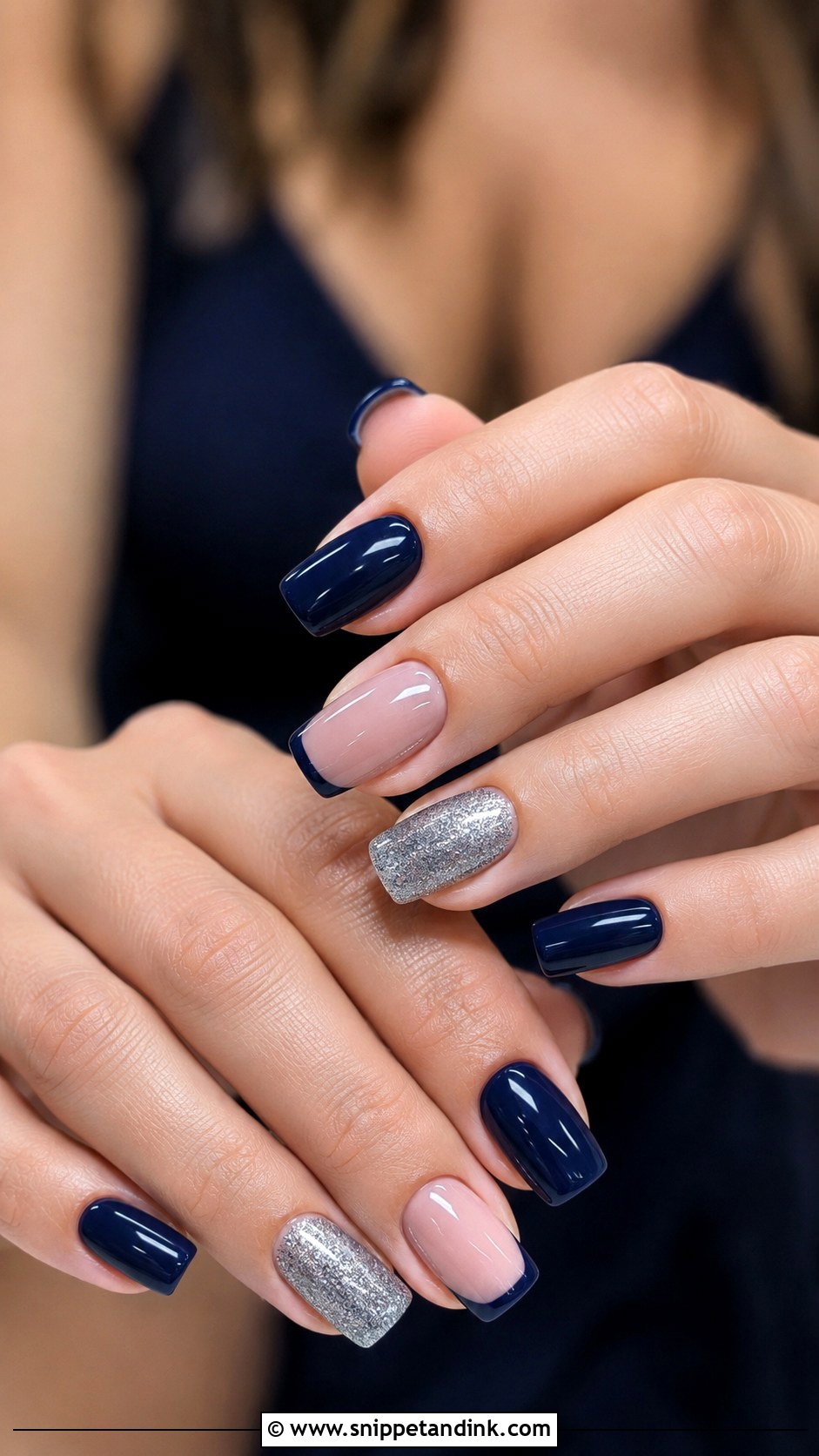Navy Blue Wedding Guest Nails - Snippet and Ink - 20 Navy Wedding Nails