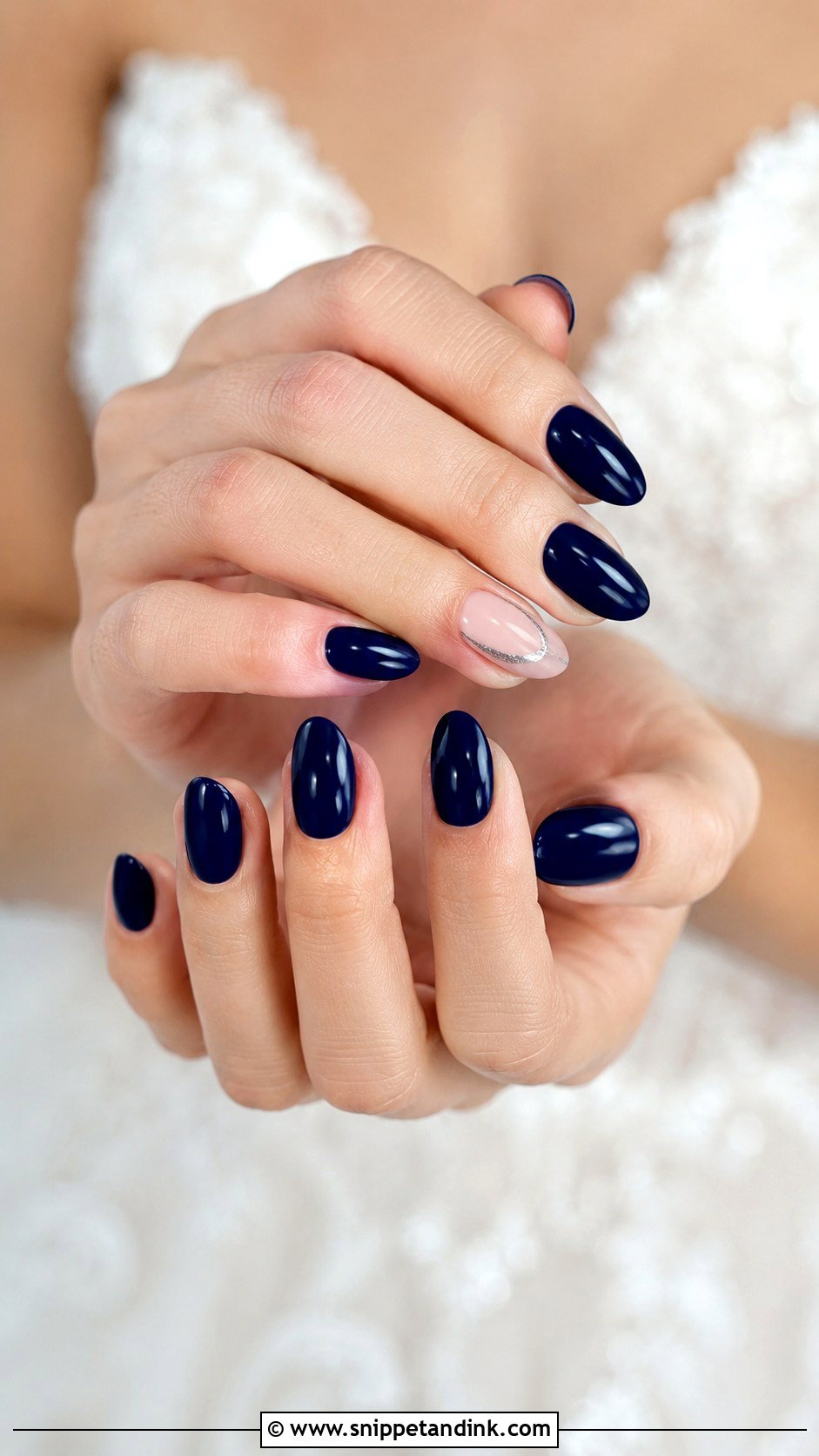 Navy Blue Wedding Nails - Snippet and Ink - 20 Blue Wedding Nails for Bride