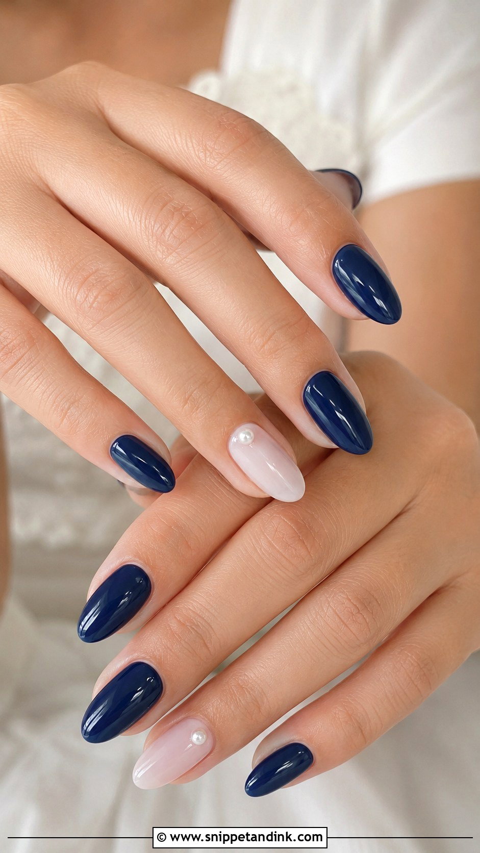 Navy Blue Wedding Nails - Snippet and Ink - 20 Something Blue Wedding Nails