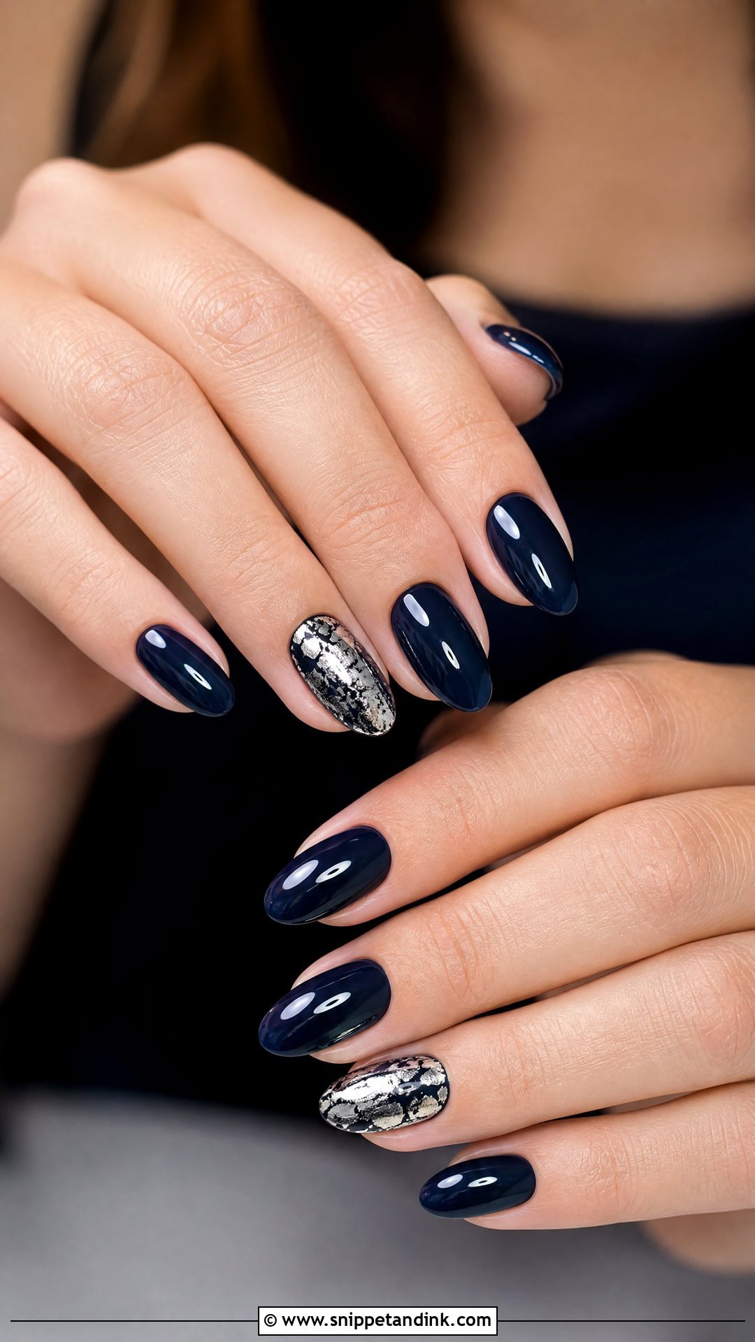 Navy Blue Wedding Nails - Snippet and Ink - 25 Dark Wedding Nails