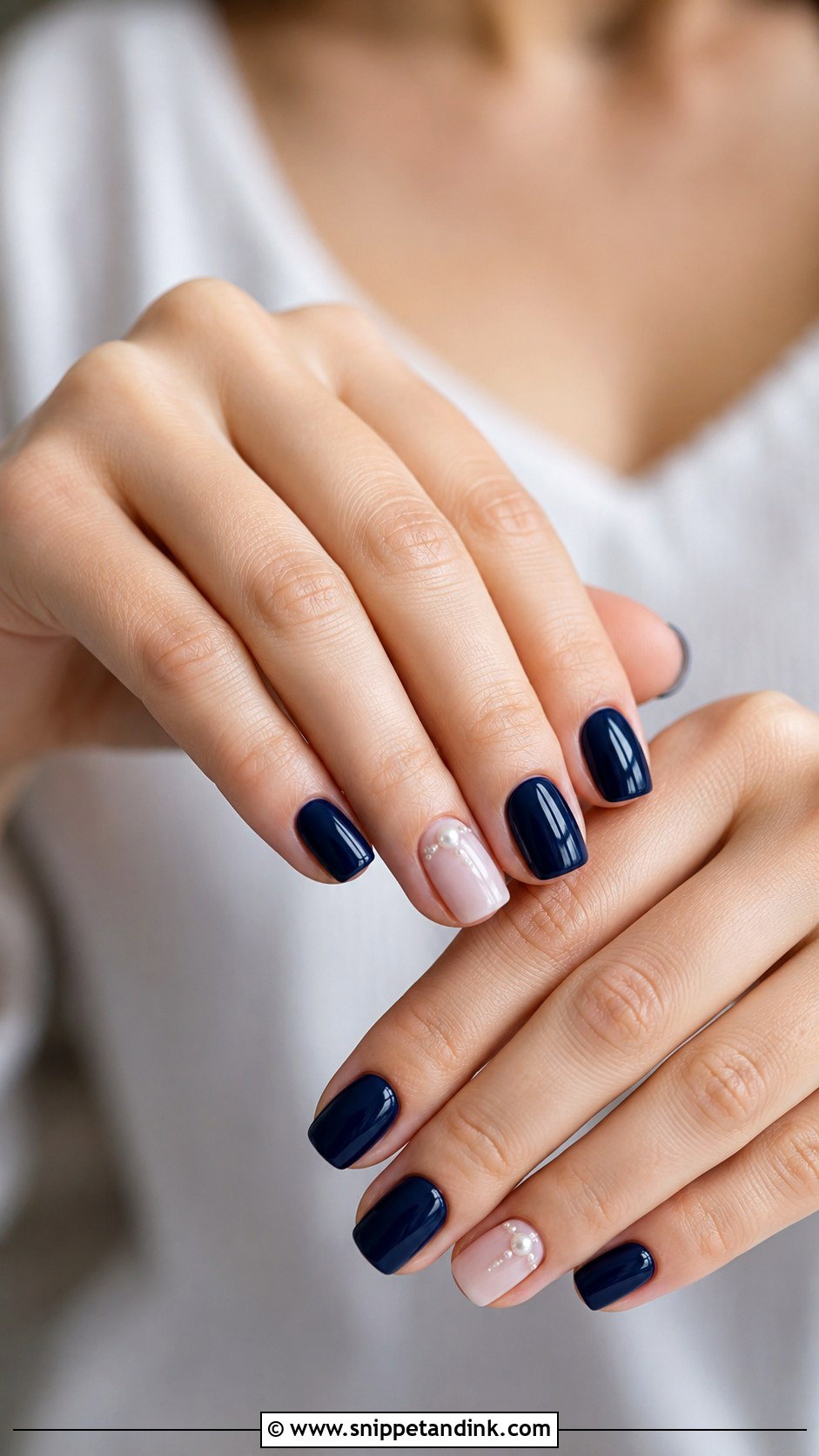 Navy Blue Wedding Nails - Snippet and Ink - 30 Blue Wedding Nails