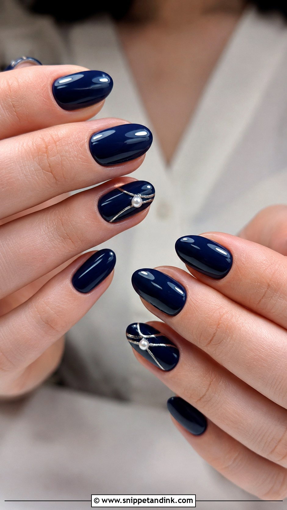 Navy Blue Wedding Nails - Snippet and Ink - 20 Dark Wedding Nails for Bride
