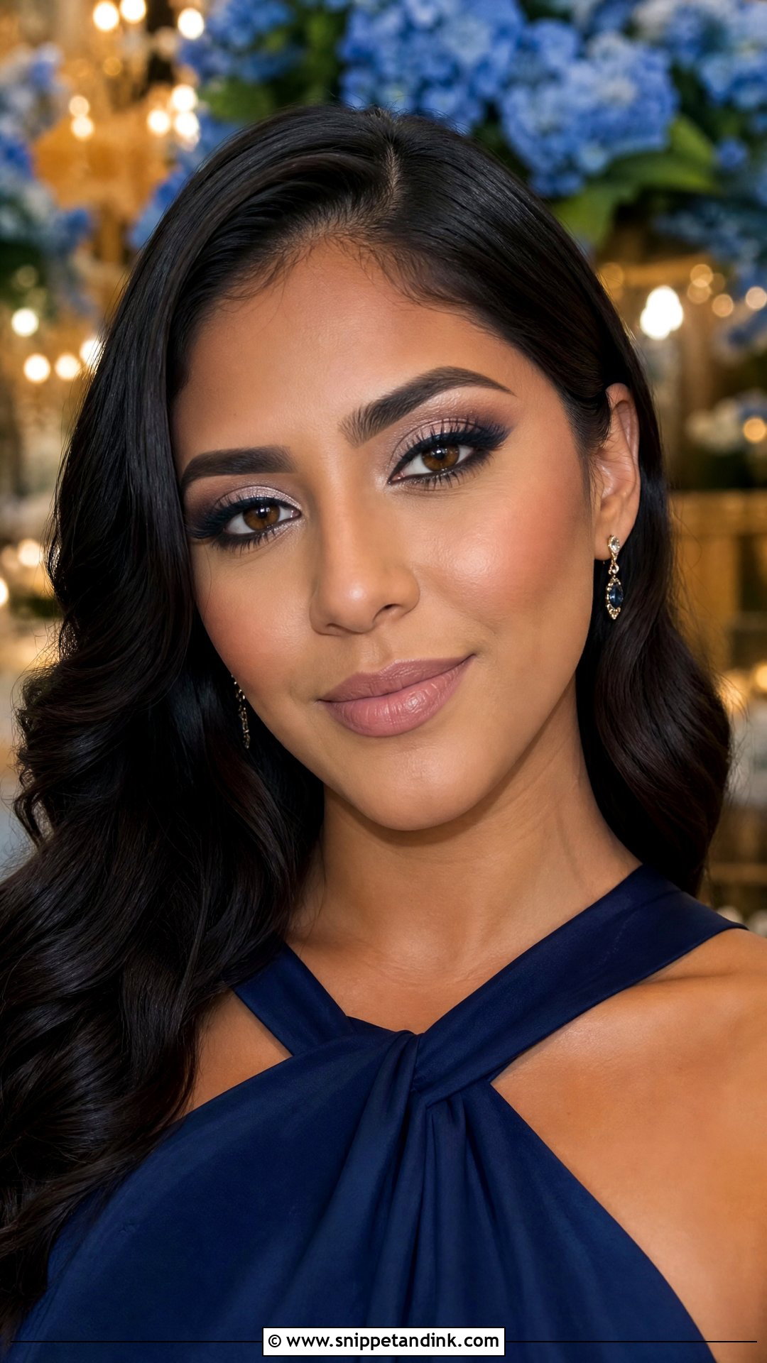 Navy Bridesmaid Makeup For Brown Eyes - Snippet and Ink - 35 Bridesmaid Makeup for Brown Eyes