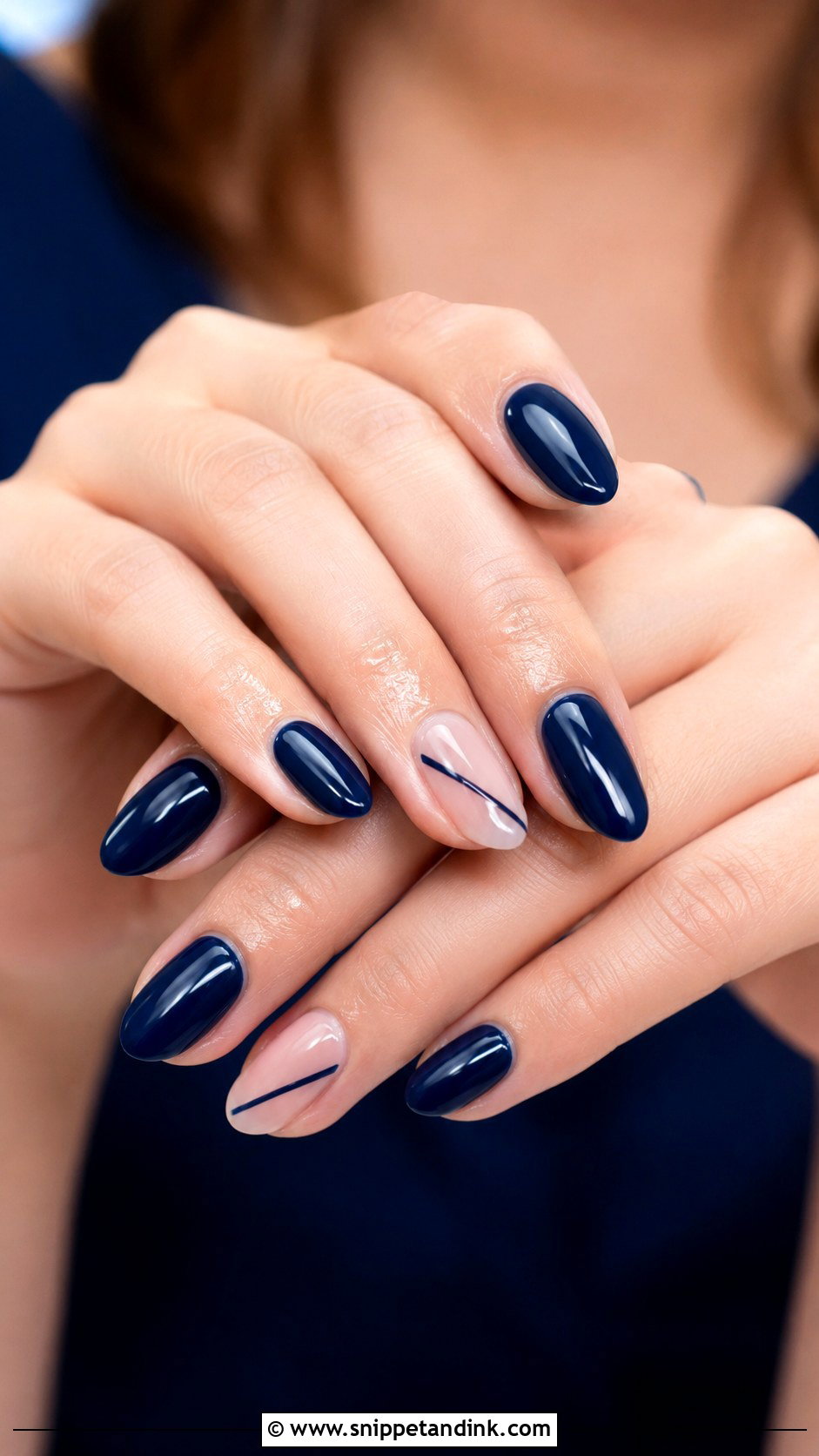 Navy Bridesmaid Nails - Snippet and Ink - 30 Classy Bridesmaid Nails
