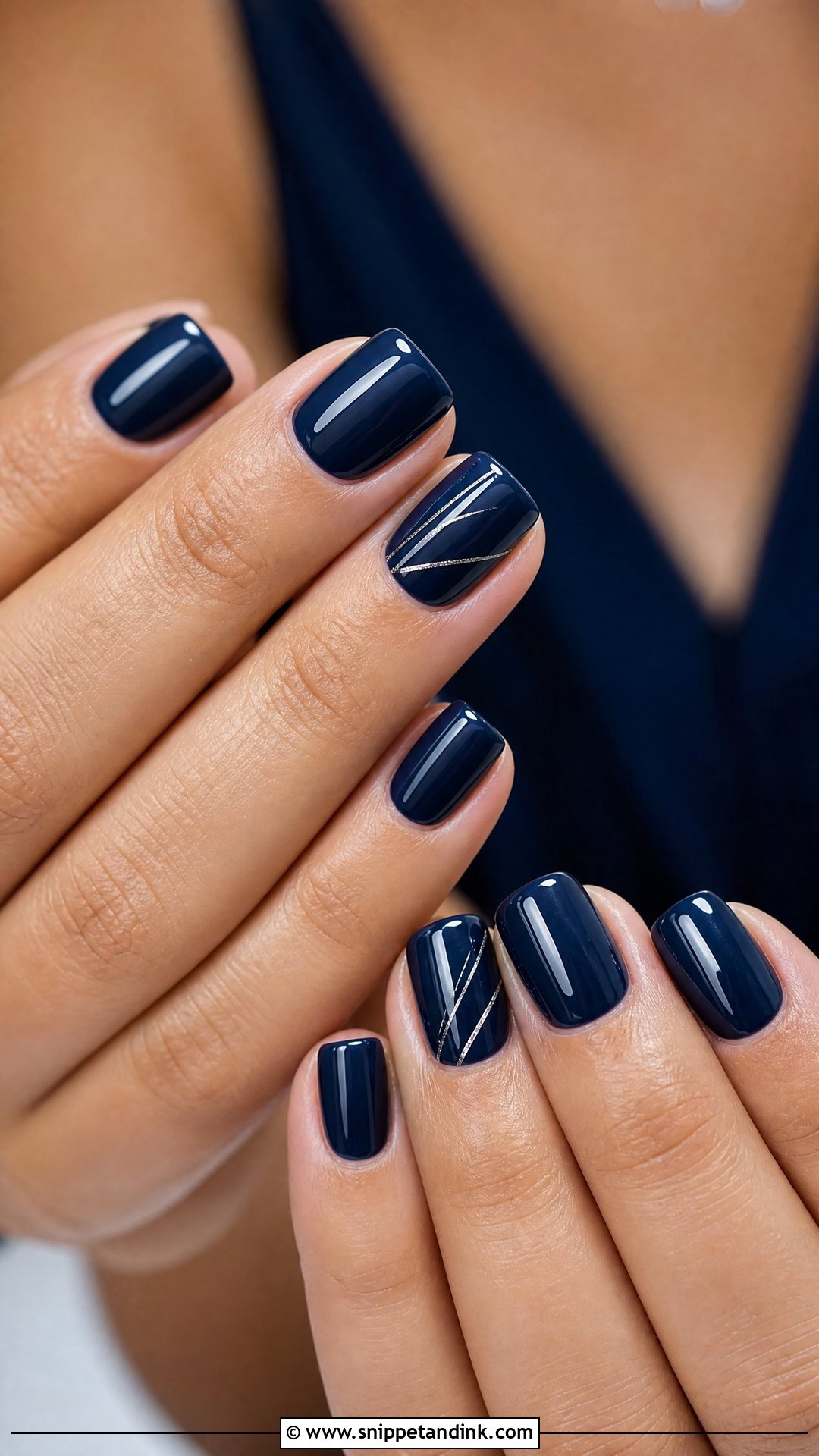 Navy Bridesmaid Nails - Snippet and Ink - 35 Bridesmaid Nails