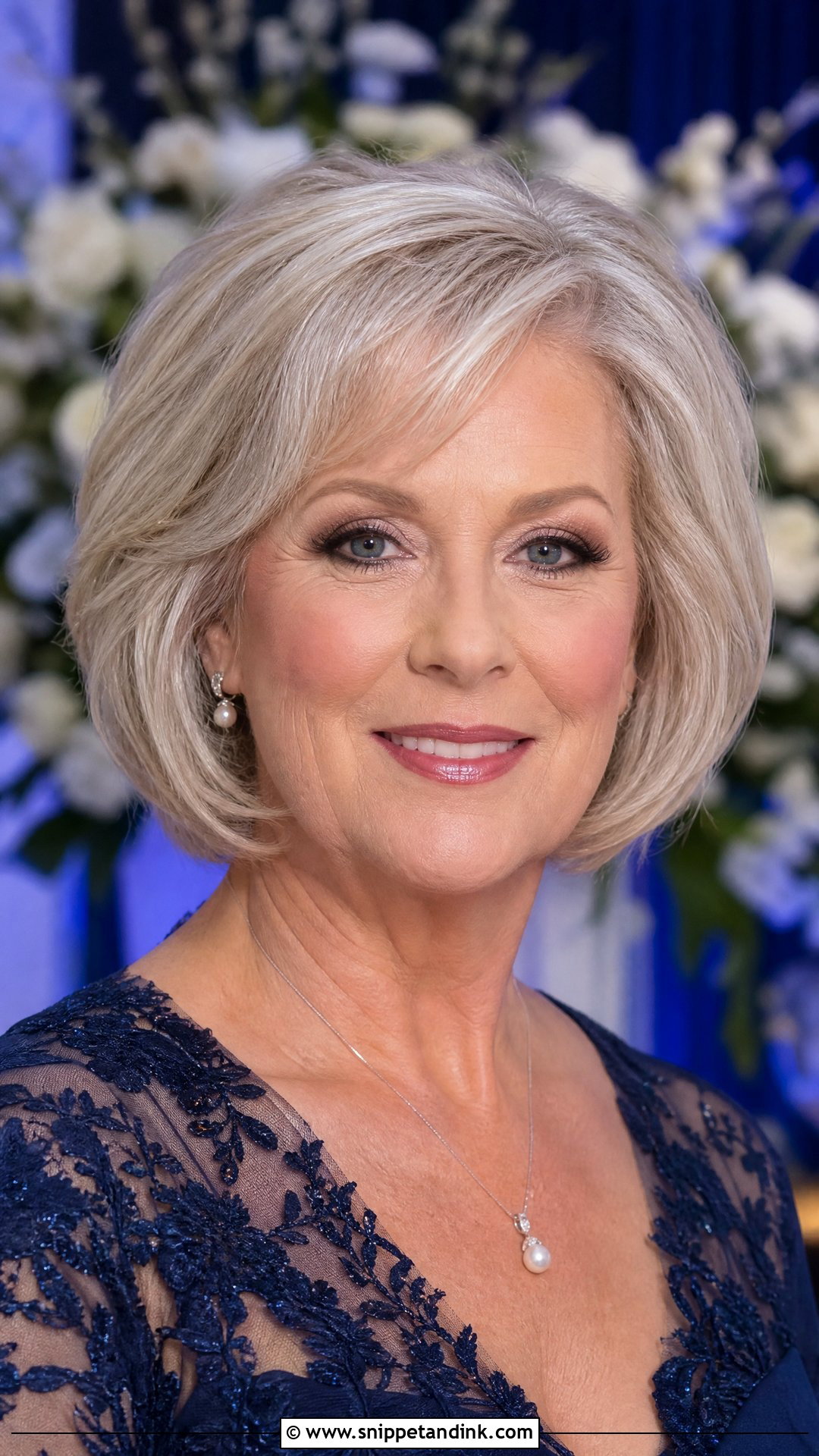 Navy Dress Mother Of The Groom Makeup Look - Snippet and Ink - 20 Mother of the Groom Makeup Looks