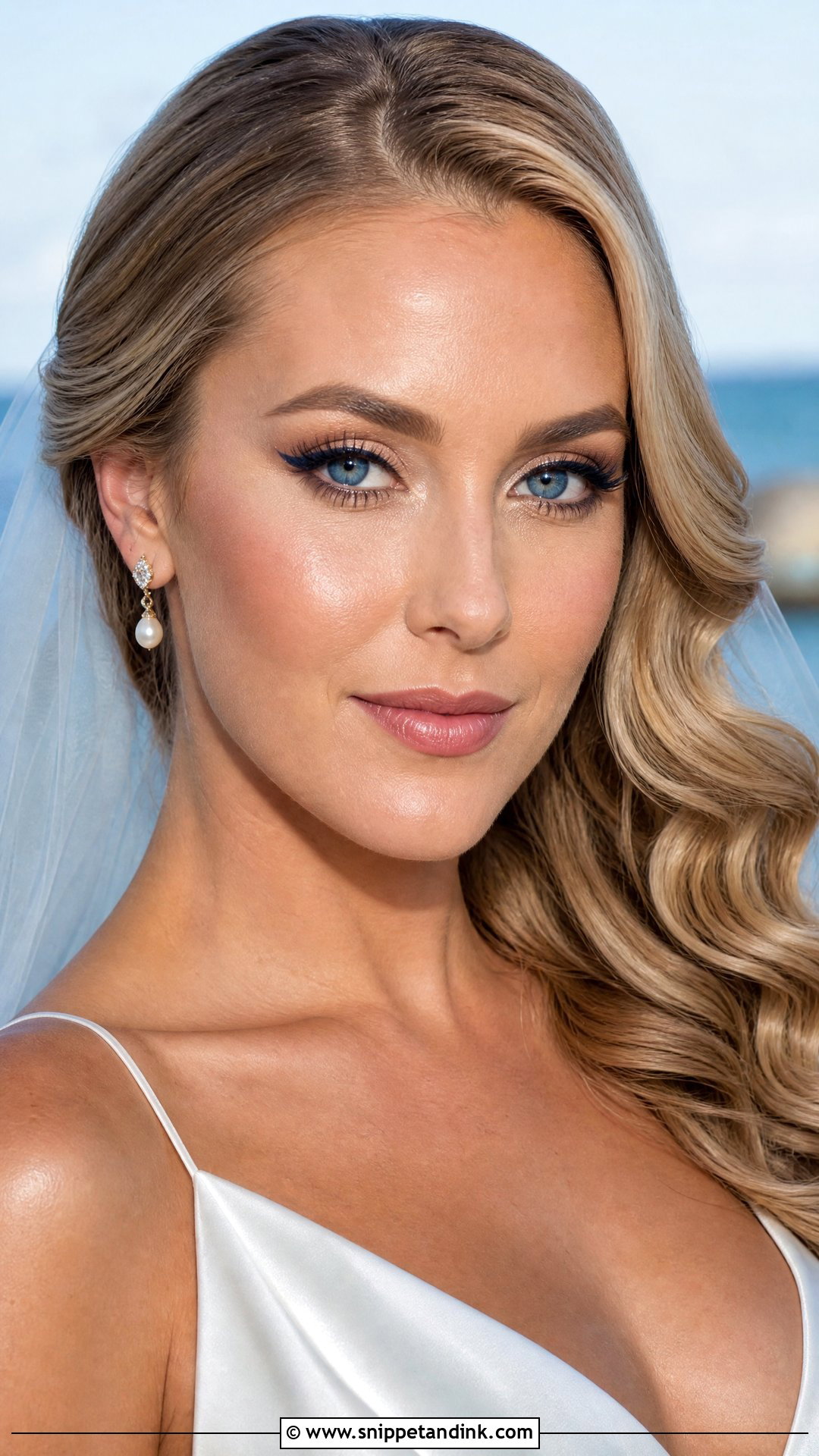 Navy Liner Blue Eye Wedding Makeup - Snippet and Ink - 20 Blue Eye Wedding Makeup Ideas