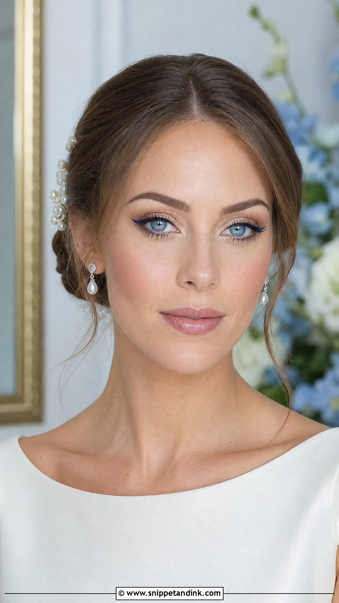 Navy Liner Bridal Makeup For Blue Eyes - Snippet and Ink - 30 Bridal Makeup for Blue Eyes