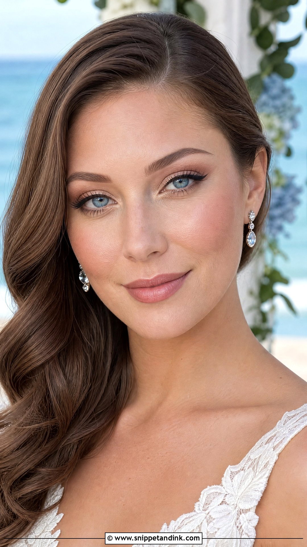 Navy Liner Bridal Makeup For Blue Eyes - Snippet and Ink - 20 Blue Eye Bridal Makeup Ideas