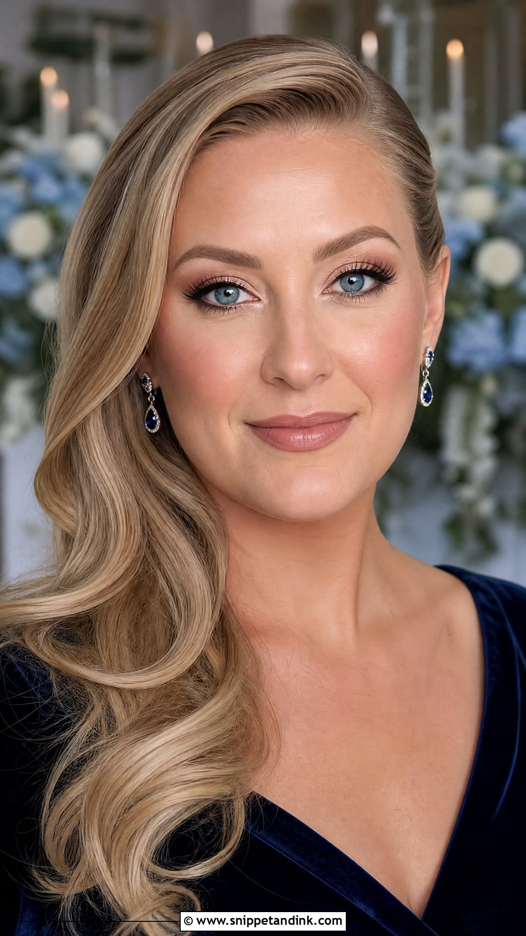 Navy Liner Winter Wedding Makeup For Blue Eyes - Snippet and Ink - 20 Winter Wedding Makeup for Blue Eyes