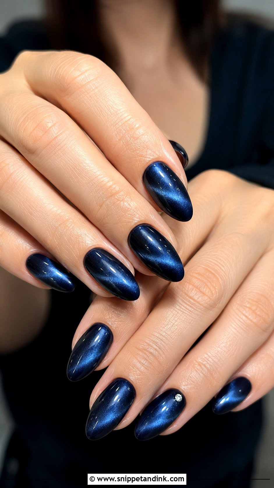 Navy Rhinestone Wedding Nails - Snippet and Ink - 20 Navy Wedding Nails