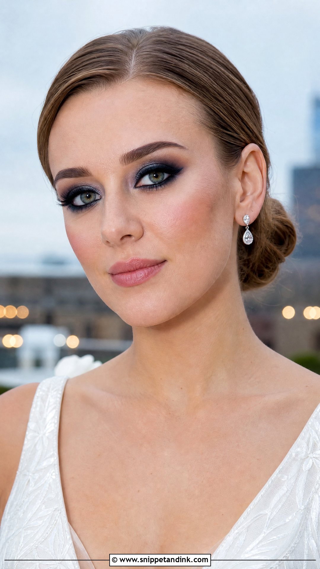 Navy Smokey Eye Bridal Makeup - Snippet and Ink - 20 Smokey Eye Bridal Makeup Ideas
