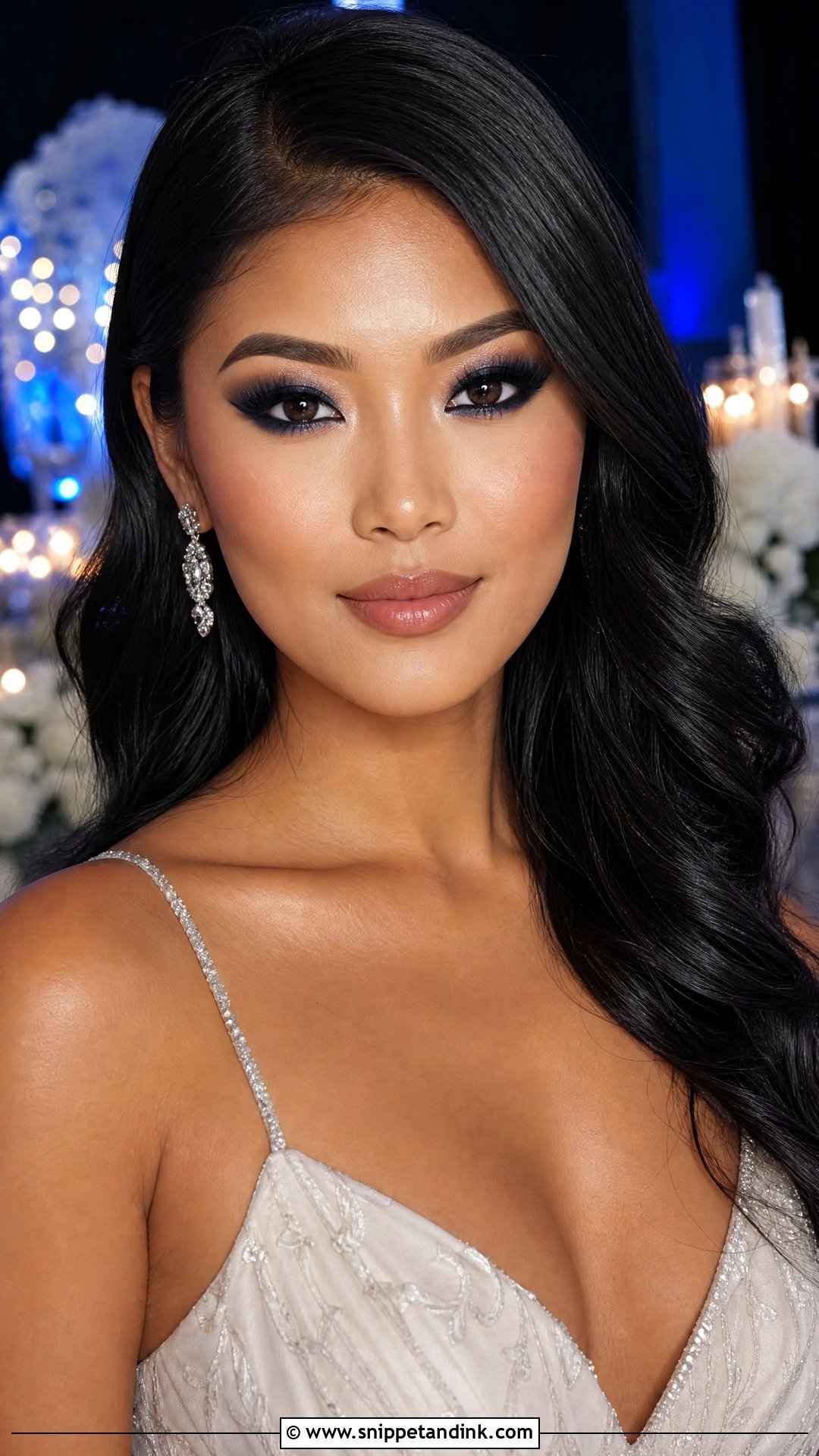 Navy Smokey Eye Wedding Makeup - Snippet and Ink - 20 Edgy Wedding Makeup Ideas