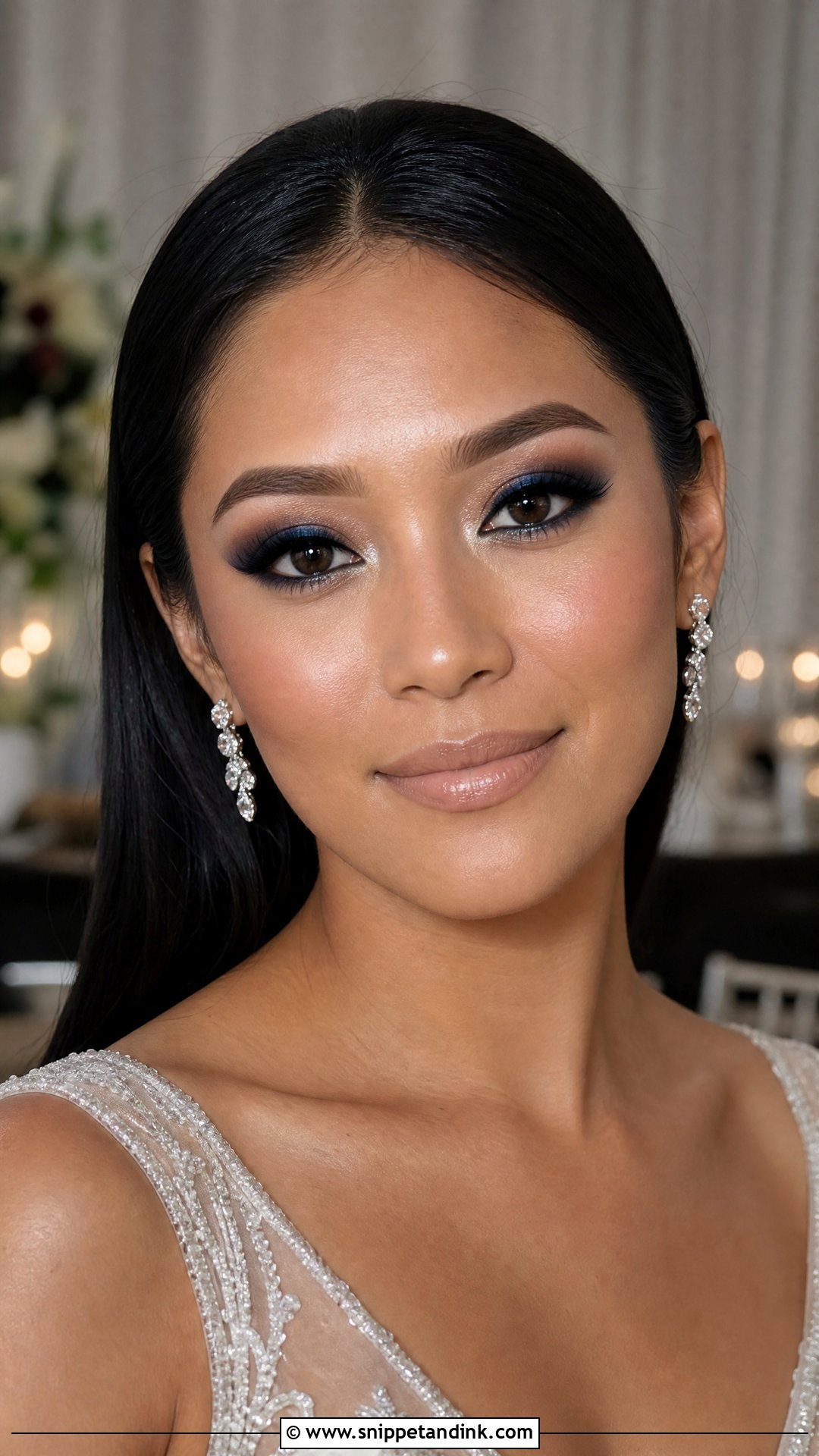 Navy Smokey Wedding Makeup - Snippet and Ink - 20 Smokey Wedding Makeup Ideas