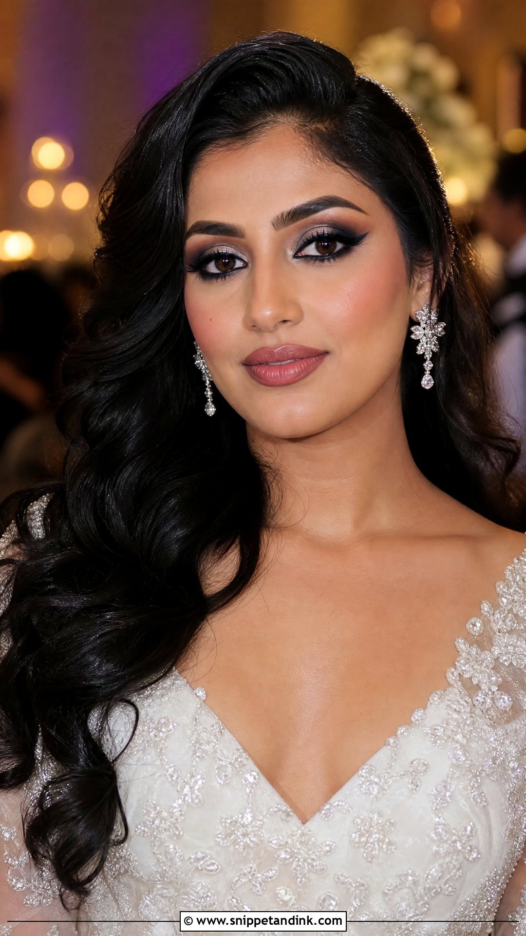 Navy Smoky Wedding Makeup - Snippet and Ink - 20 Smoky Wedding Makeup Ideas