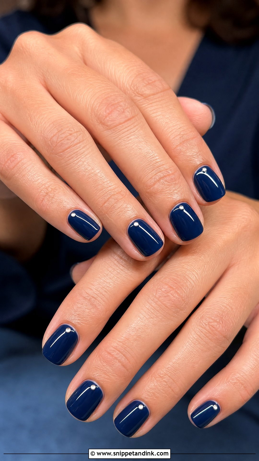 Navy Wedding Guest Nails - Snippet and Ink - 35 Wedding Guest Nails