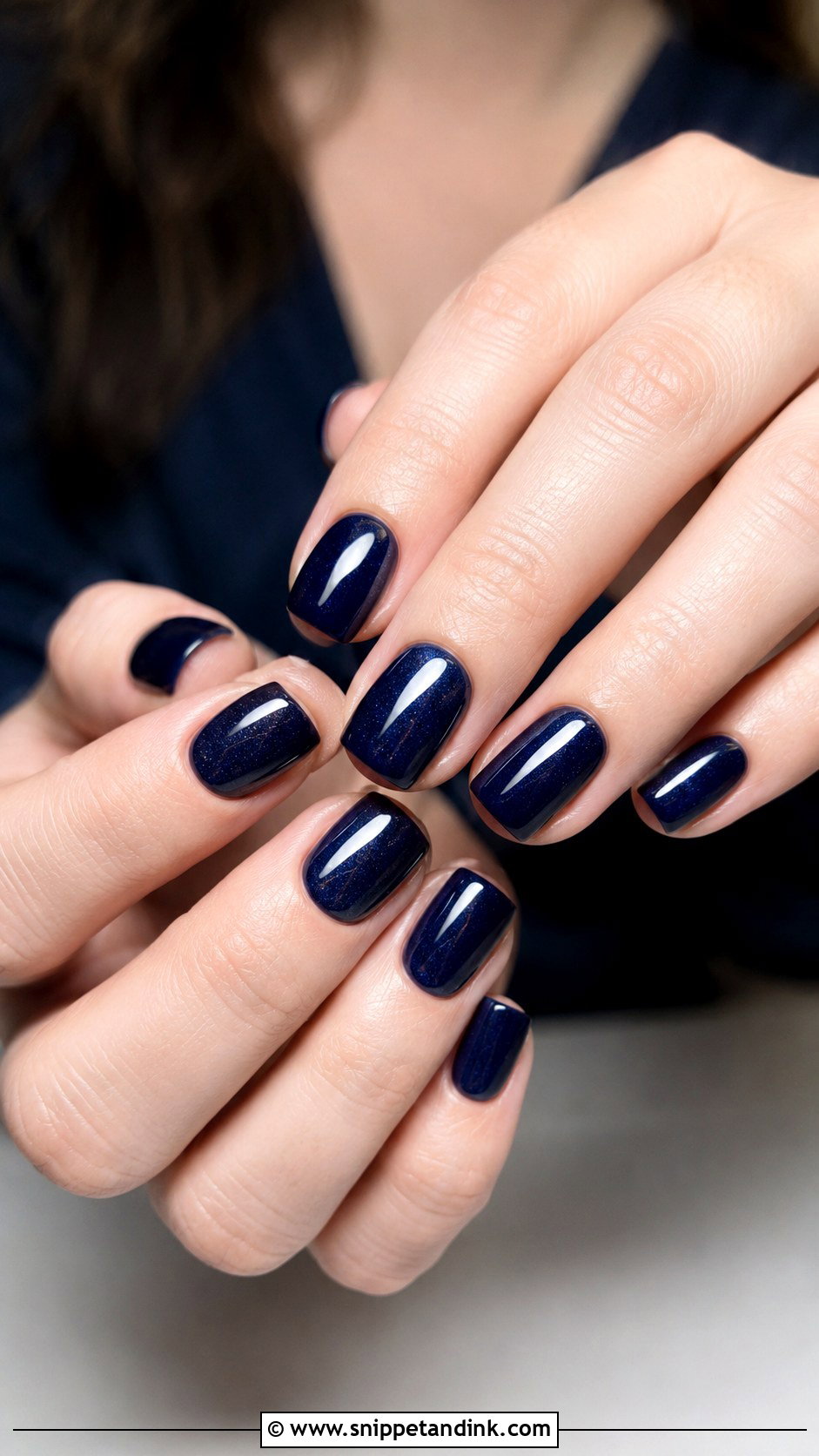 Navy Winter Wedding Guest Nails - Snippet and Ink - 20 Winter Wedding Nails Guest