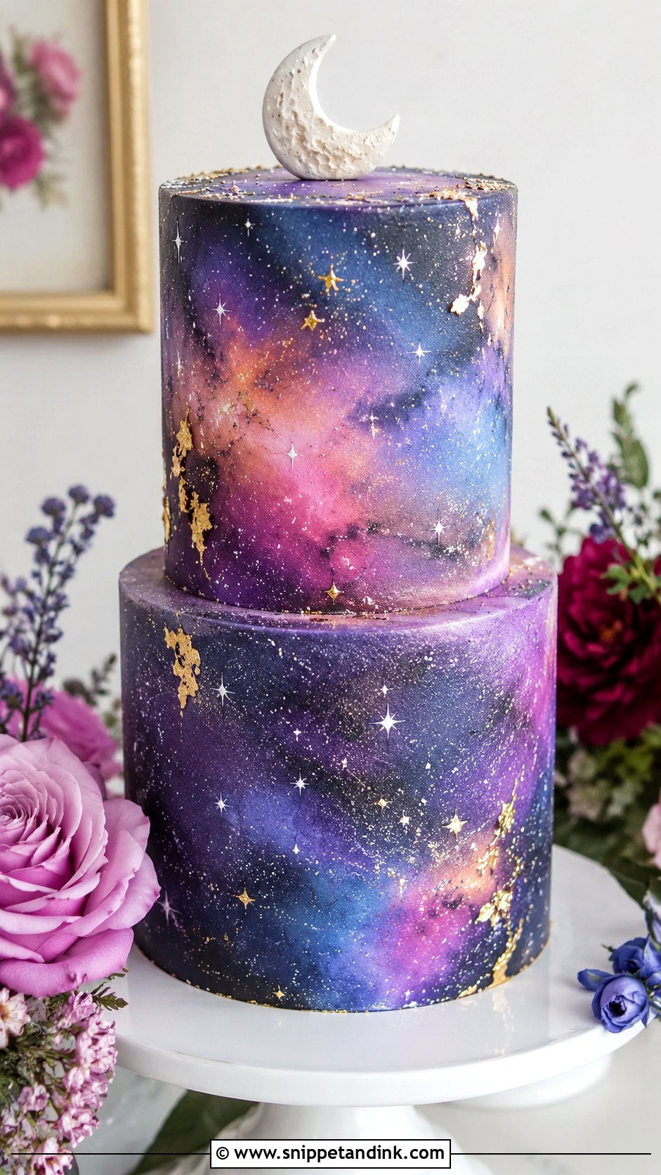 Nebula Wedding Cake - Snippet and Ink - 20 Cosmos Cake Ideas for Wedding