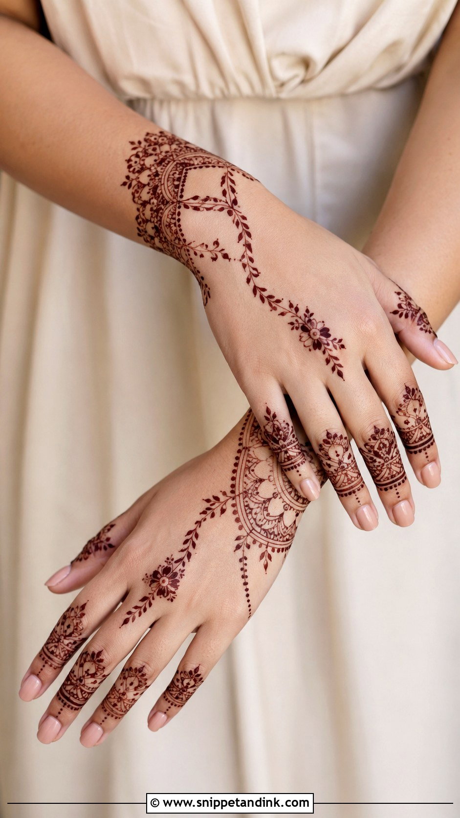 Negative Space Aesthetic Mehndi Design - Snippet and Ink - 35 Aesthetic Mehndi Designs