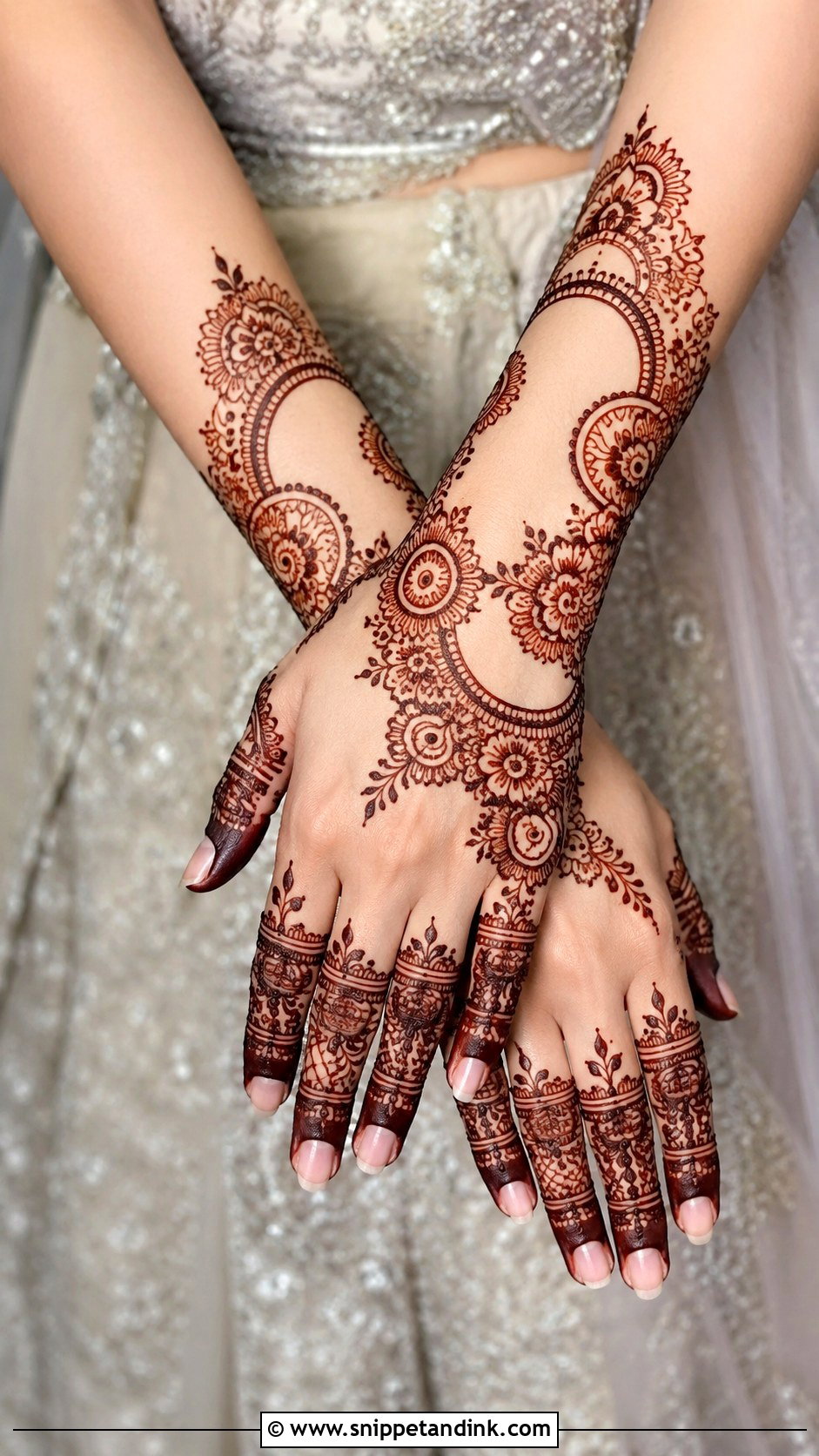 Negative Space Bridal Mehndi Back Hand - Snippet and Ink - 30 Bridal Mehndi Designs Back Hands Brides