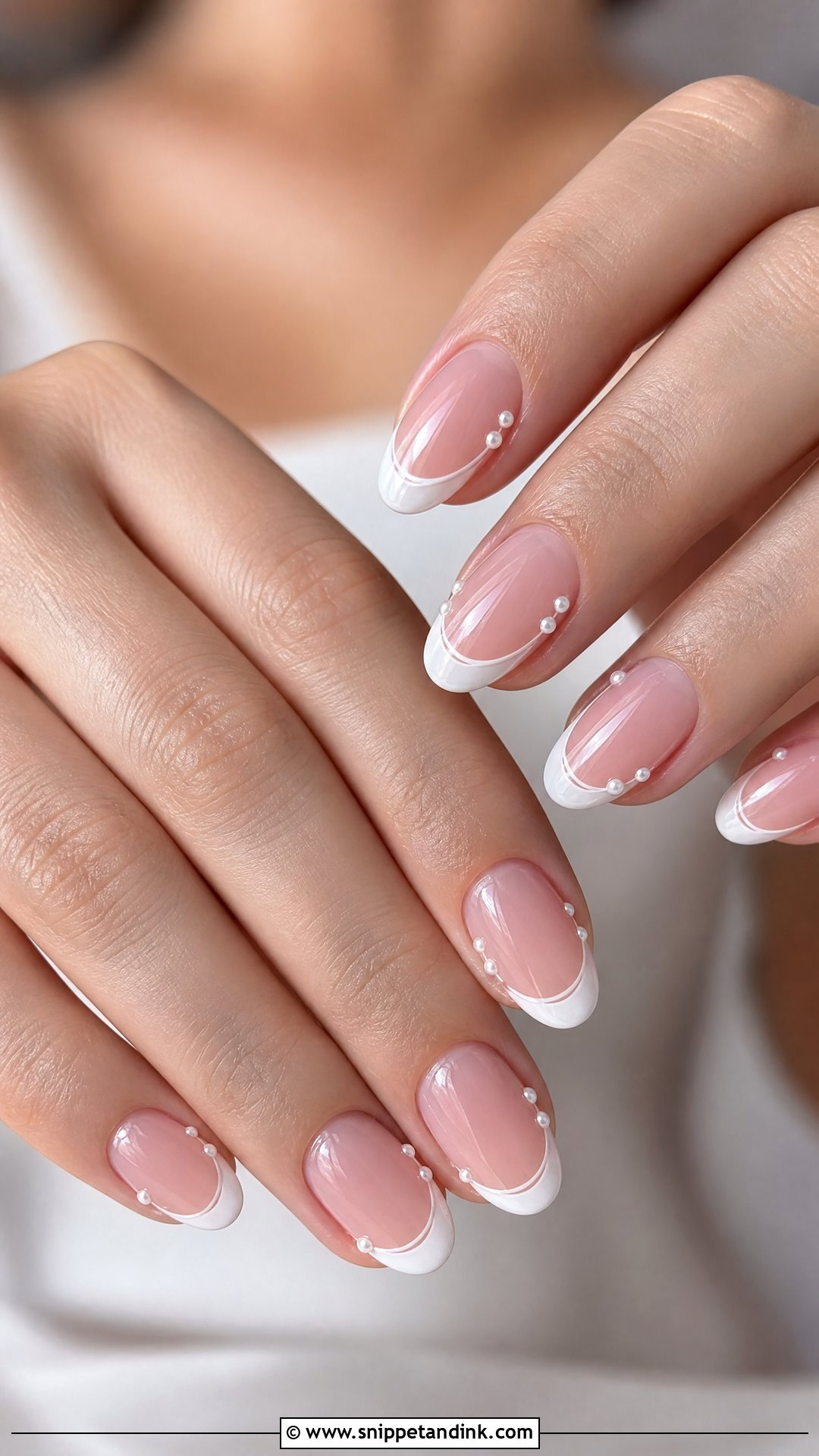 Negative Space Bridal Nails - Snippet and Ink - 35 Bridal Nail Art Ideas