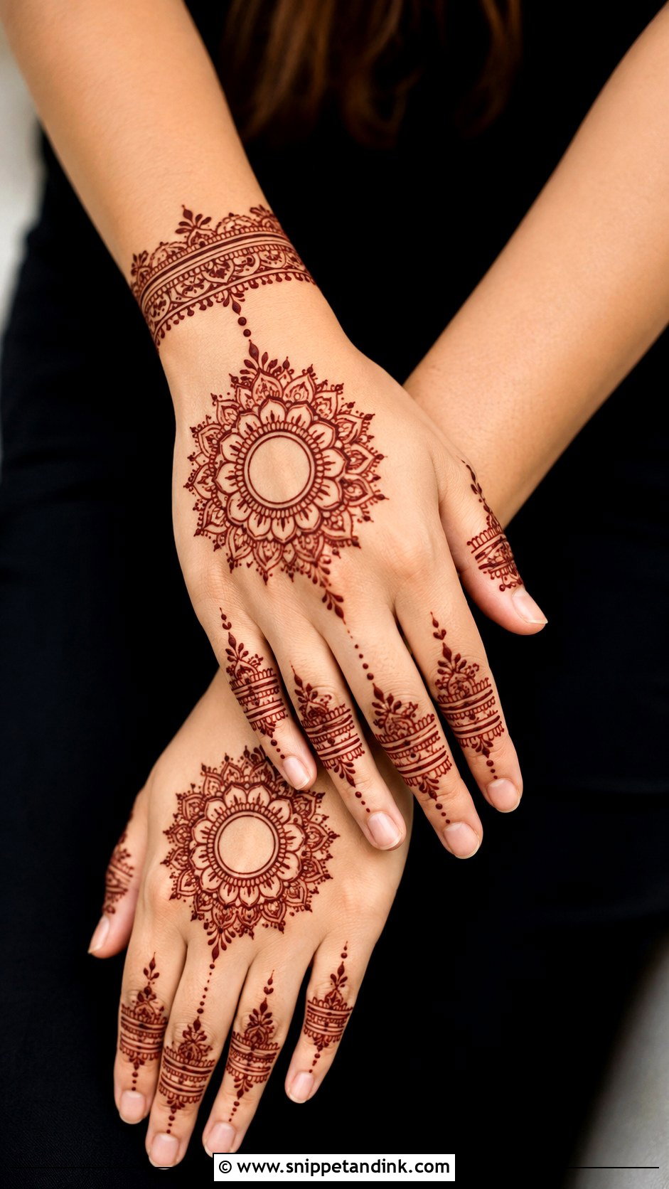 Negative Space Mandala Mehndi Design - Snippet and Ink - 35 Mandala Mehndi Design Ideas