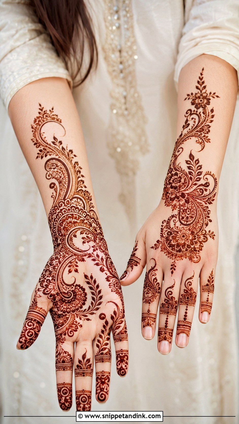 Negative Space Mehndi Design - Snippet and Ink - 30 Cool Mehndi Designs