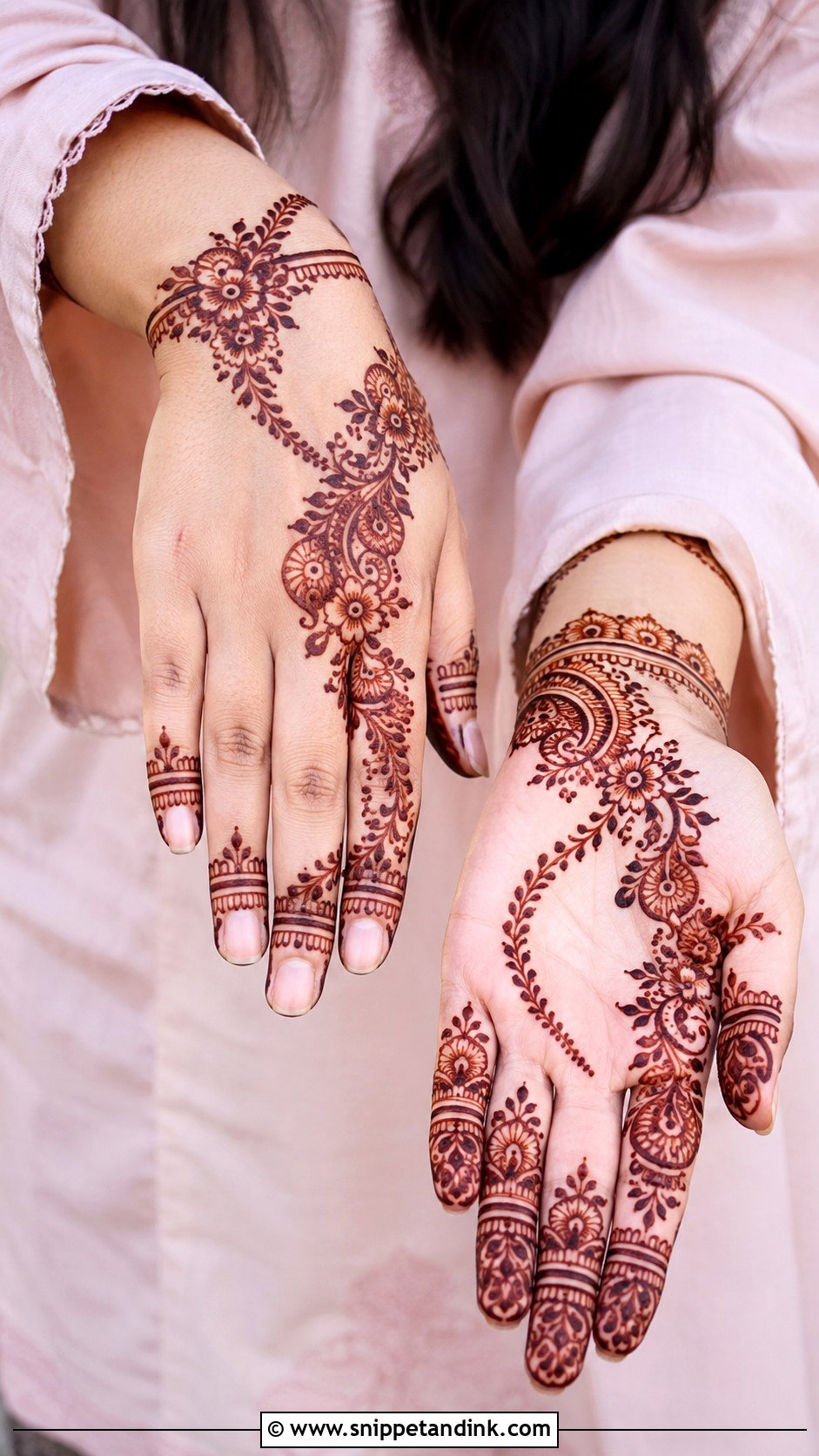 Negative Space Mehndi Design - Snippet and Ink - 30 New Trending Mehndi Designs