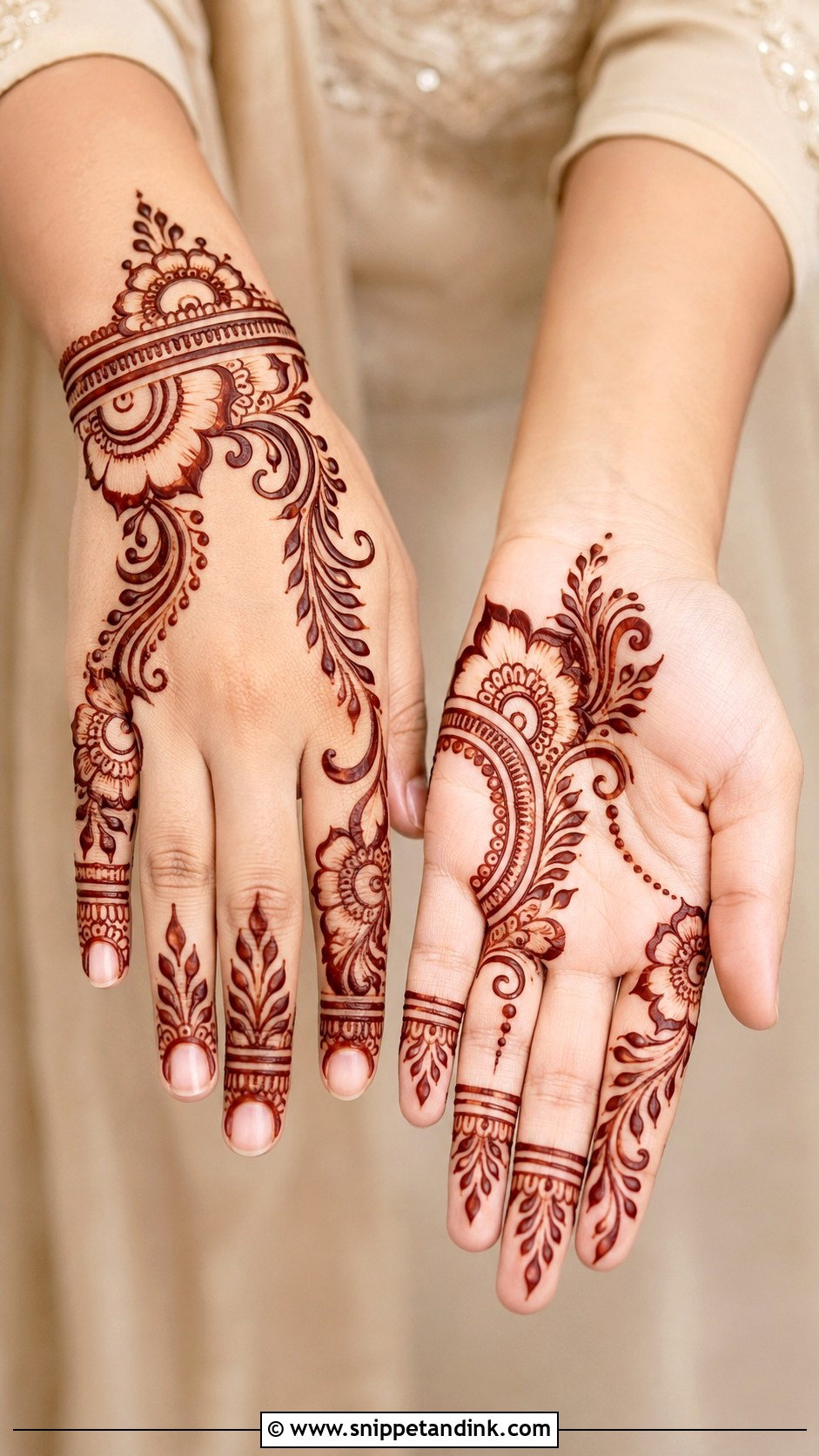 Negative Space Mehndi Design - Snippet and Ink - 35 New Style Mehndi Design Ideas