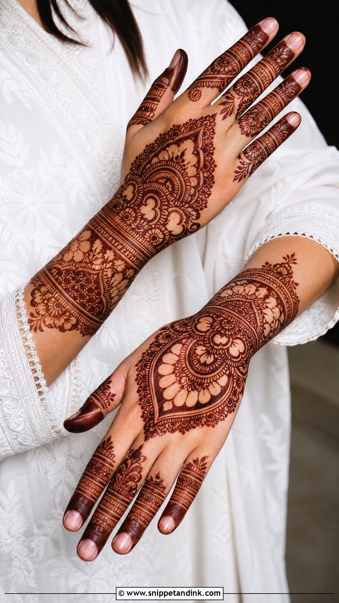 Negative Space Mehndi Design - Snippet and Ink - 25 Trending Mehndi Designs 2025