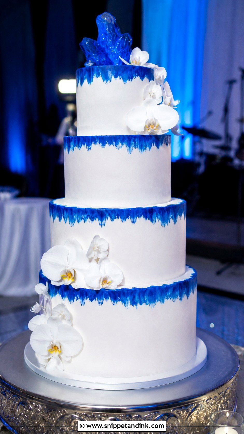 Neon Blue Wedding Cake - Snippet and Ink - 35 Neon Wedding Cake Ideas