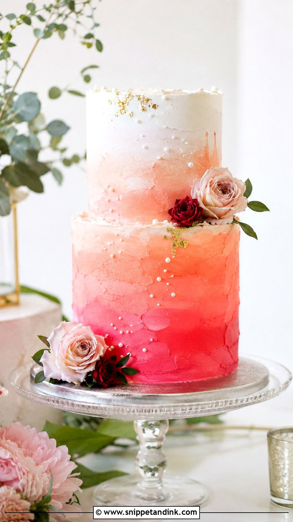 Neon Ombre Wedding Cake - Snippet and Ink - 35 Neon Wedding Cake Ideas