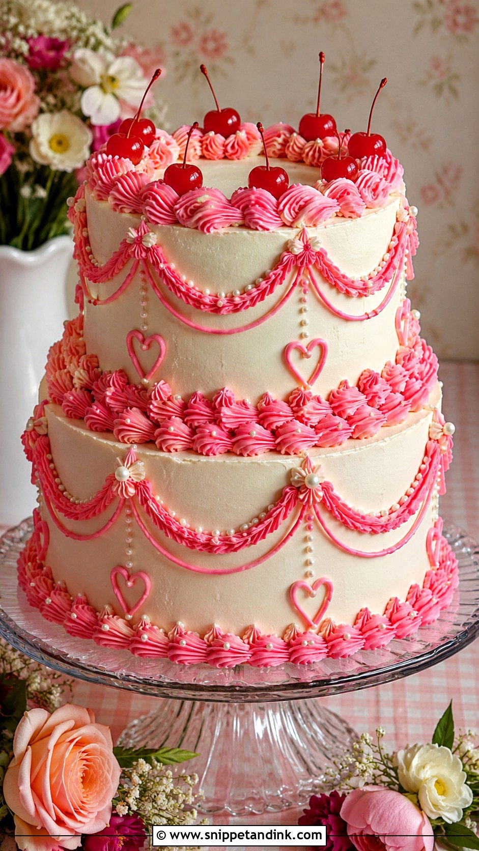 Neon Vintage Wedding Cake - Snippet and Ink - 35 Neon Wedding Cake Ideas