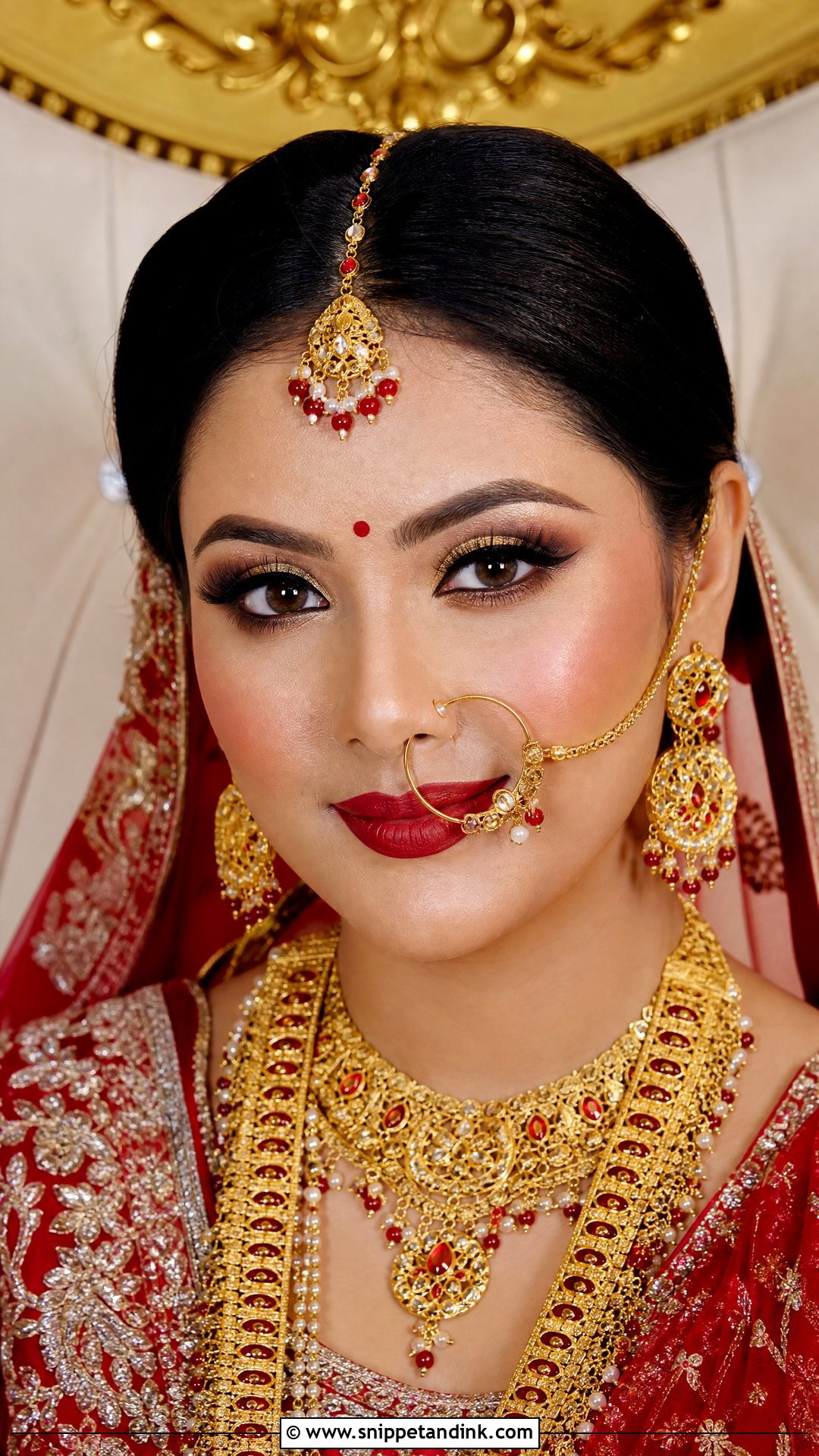 Nepali Bridal Makeup With Heavy Jewelry - Snippet and Ink - 20 Nepali Bridal Makeup Ideas