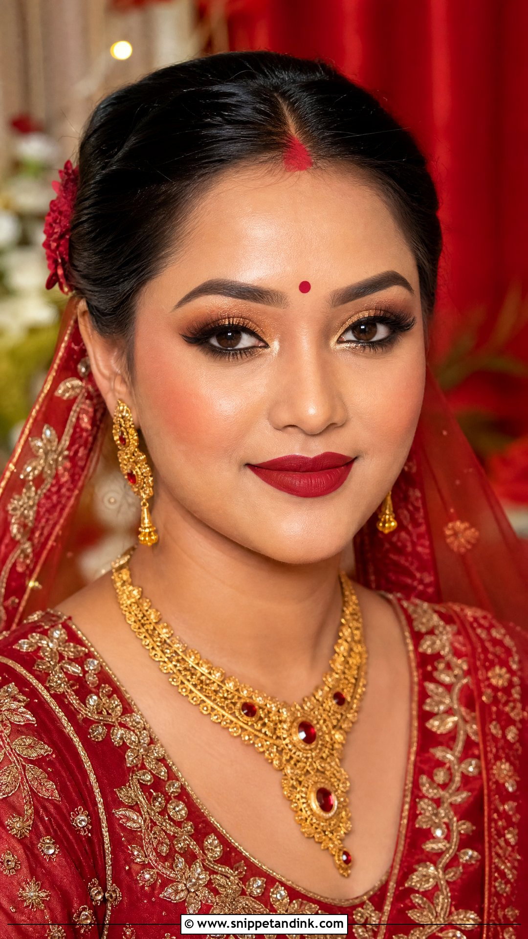 Nepali Bridal Makeup With Matte Finish - Snippet and Ink - 20 Nepali Bridal Makeup Ideas