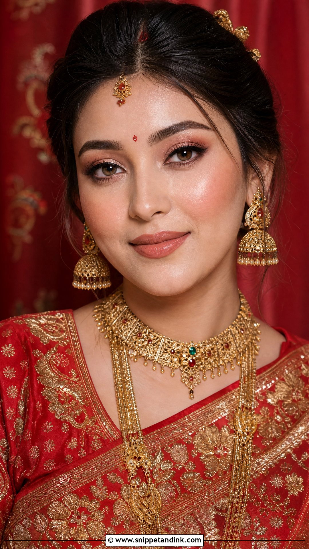 Nepali Bridal Makeup With Nude Lip - Snippet and Ink - 20 Nepali Bridal Makeup Ideas