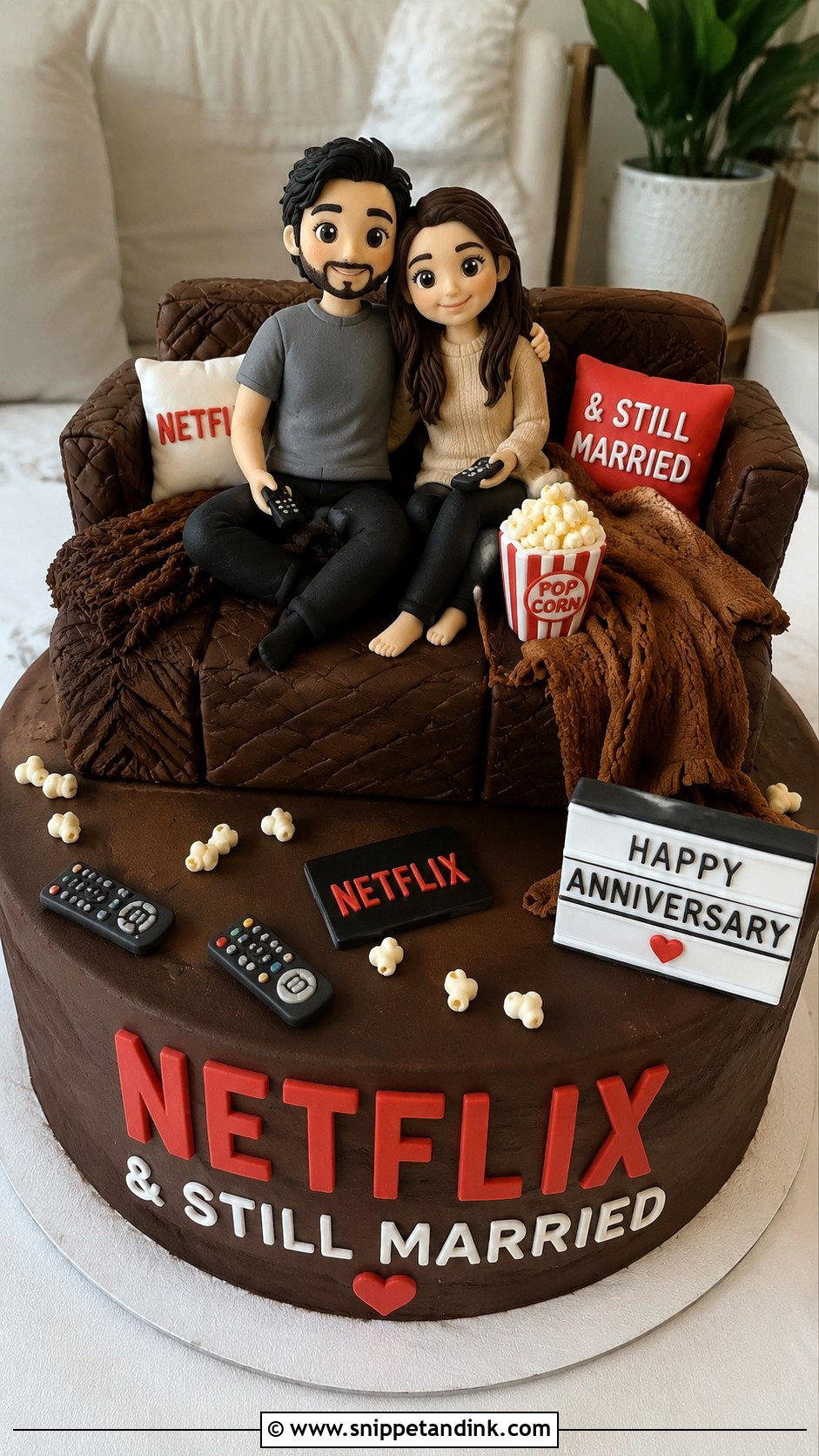 Netflix And Still Married Anniversary Cake - Snippet and Ink - 20 Funny Anniversary Cake Ideas