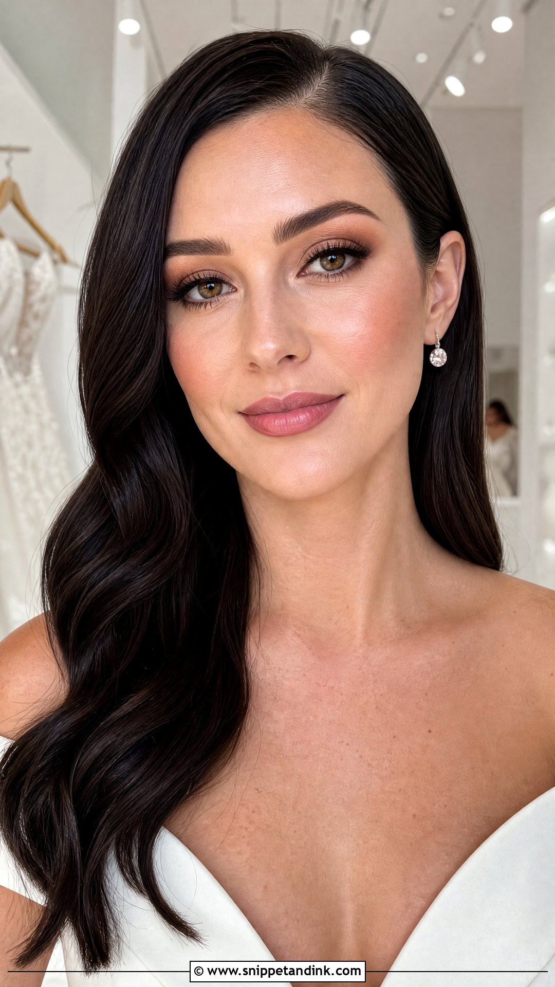 Neutral Bridal Makeup For Dark Brown Hair - Snippet and Ink - 20 Natural Wedding Makeup for Brown Eyes and Brunettes Dark Hair